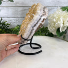Standard Plus Quality Citrine Heart Geode, metal stand, 4.2 lbs & 7.5" Tall Model #5465-0037 by Brazil Gems - Brazil GemsBrazil GemsStandard Plus Quality Citrine Heart Geode, metal stand, 4.2 lbs & 7.5" Tall Model #5465-0037 by Brazil GemsHearts5465-0037