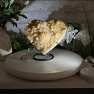 Standard Plus Quality Citrine Heart Geode, metal stand, 4.2 lbs & 7.5" Tall Model #5465-0037 by Brazil Gems - Brazil GemsBrazil GemsStandard Plus Quality Citrine Heart Geode, metal stand, 4.2 lbs & 7.5" Tall Model #5465-0037 by Brazil GemsHearts5465-0037
