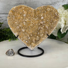 Standard Plus Quality Citrine Heart Geode, metal stand, 4.2 lbs & 7.5" Tall Model #5465-0037 by Brazil Gems - Brazil GemsBrazil GemsStandard Plus Quality Citrine Heart Geode, metal stand, 4.2 lbs & 7.5" Tall Model #5465-0037 by Brazil GemsHearts5465-0037