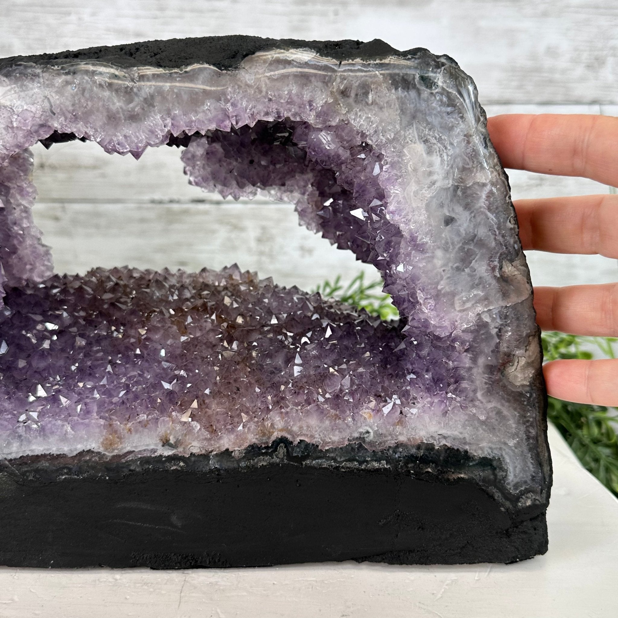 Standard Plus Quality Open 2-Sided Brazilian Amethyst Cathedral, 18.7 lbs, 7.6" tall, Model #5605-0126 by Brazil Gems - Brazil GemsBrazil GemsStandard Plus Quality Open 2-Sided Brazilian Amethyst Cathedral, 18.7 lbs, 7.6" tall, Model #5605-0126 by Brazil GemsOpen 2-Sided Cathedrals5605-0126