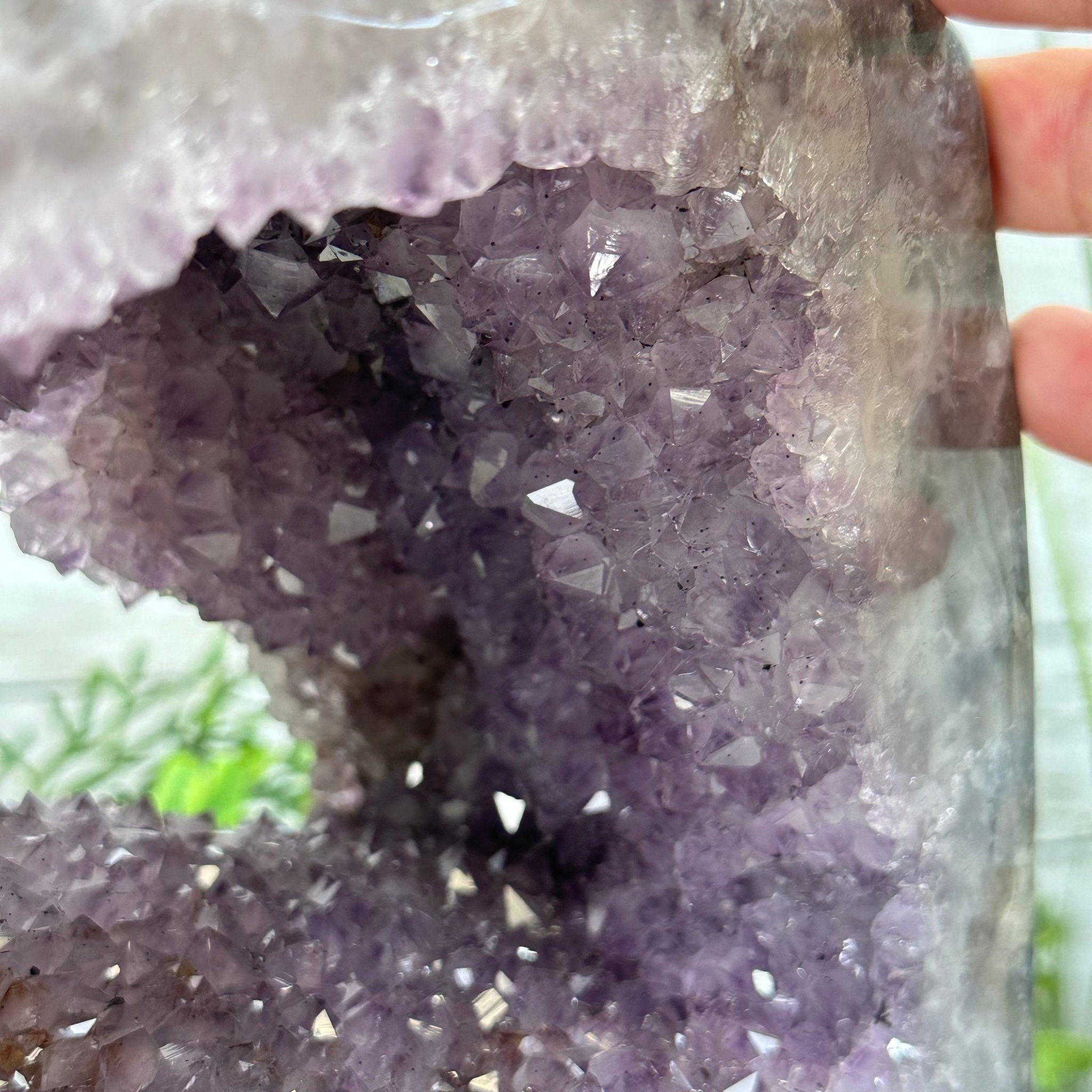 Standard Plus Quality Open 2-Sided Brazilian Amethyst Cathedral, 18.7 lbs, 7.6" tall, Model #5605-0126 by Brazil Gems - Brazil GemsBrazil GemsStandard Plus Quality Open 2-Sided Brazilian Amethyst Cathedral, 18.7 lbs, 7.6" tall, Model #5605-0126 by Brazil GemsOpen 2-Sided Cathedrals5605-0126