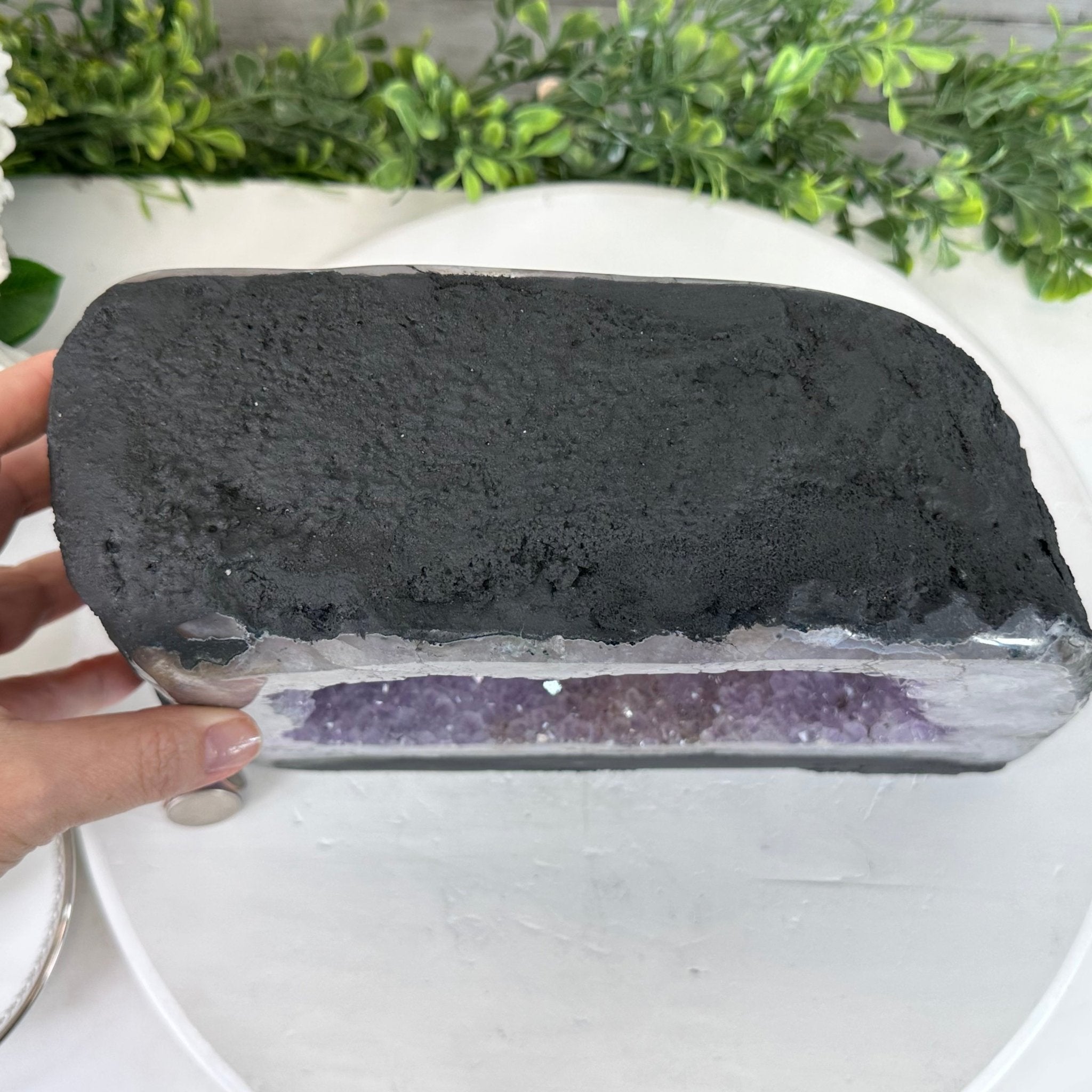 Standard Plus Quality Open 2-Sided Brazilian Amethyst Cathedral, 18.7 lbs, 7.6" tall, Model #5605-0126 by Brazil Gems - Brazil GemsBrazil GemsStandard Plus Quality Open 2-Sided Brazilian Amethyst Cathedral, 18.7 lbs, 7.6" tall, Model #5605-0126 by Brazil GemsOpen 2-Sided Cathedrals5605-0126