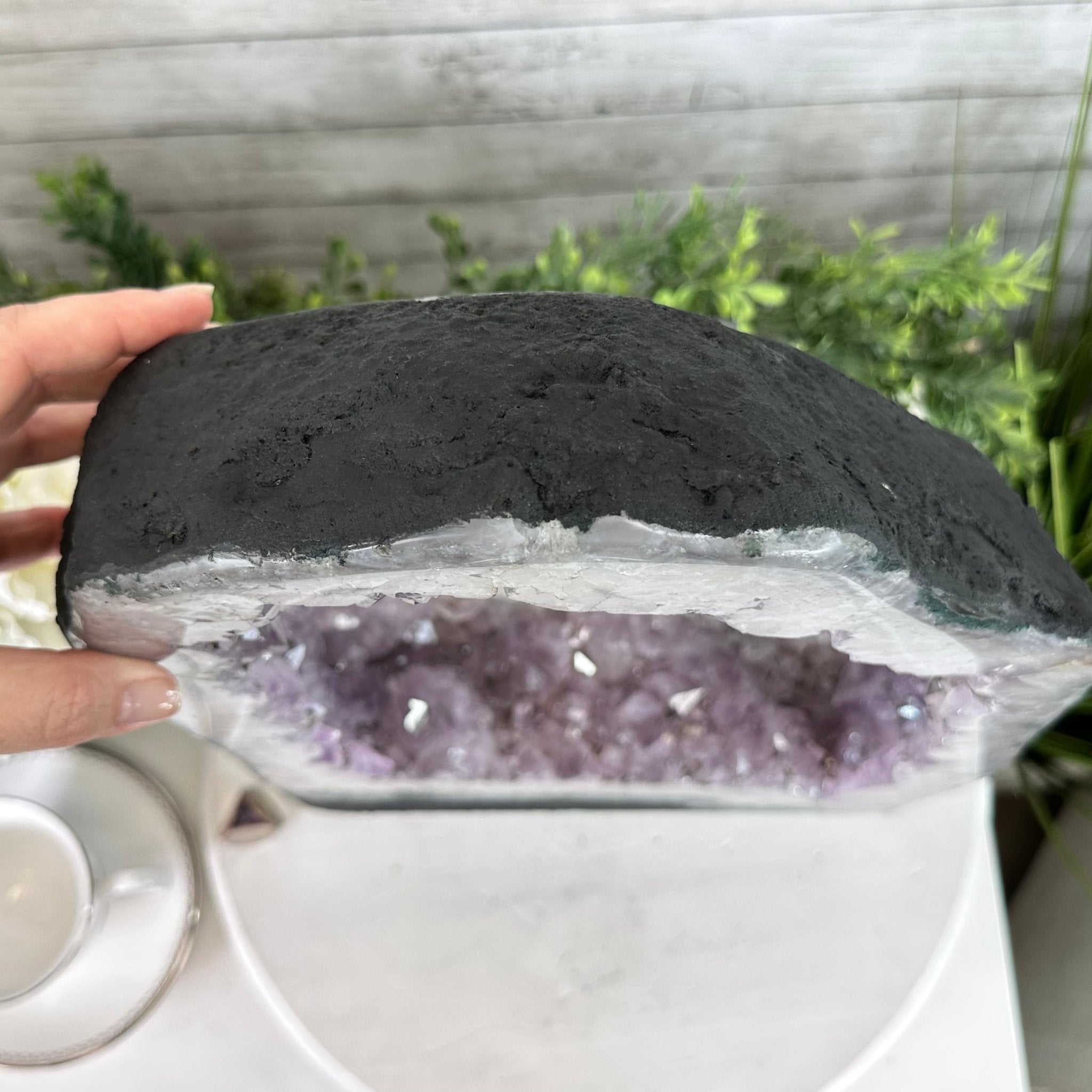 Standard Plus Quality Open 2-Sided Brazilian Amethyst Cathedral, 25.7 lbs, 17.25" tall, Model #5605-0130 by Brazil Gems - Brazil GemsBrazil GemsStandard Plus Quality Open 2-Sided Brazilian Amethyst Cathedral, 25.7 lbs, 17.25" tall, Model #5605-0130 by Brazil GemsOpen 2-Sided Cathedrals5605-0130