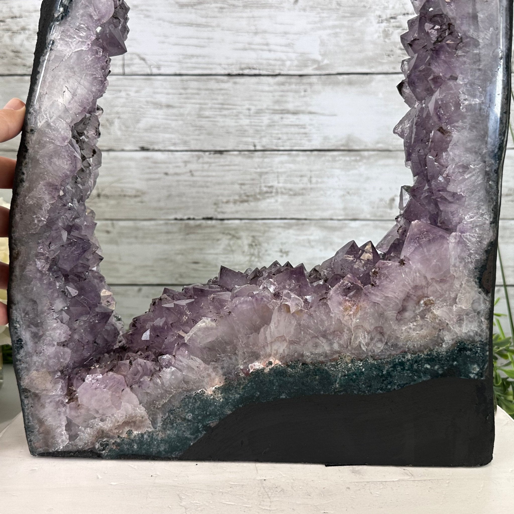 Standard Plus Quality Open 2-Sided Brazilian Amethyst Cathedral, 25.7 lbs, 17.25" tall, Model #5605-0130 by Brazil Gems - Brazil GemsBrazil GemsStandard Plus Quality Open 2-Sided Brazilian Amethyst Cathedral, 25.7 lbs, 17.25" tall, Model #5605-0130 by Brazil GemsOpen 2-Sided Cathedrals5605-0130