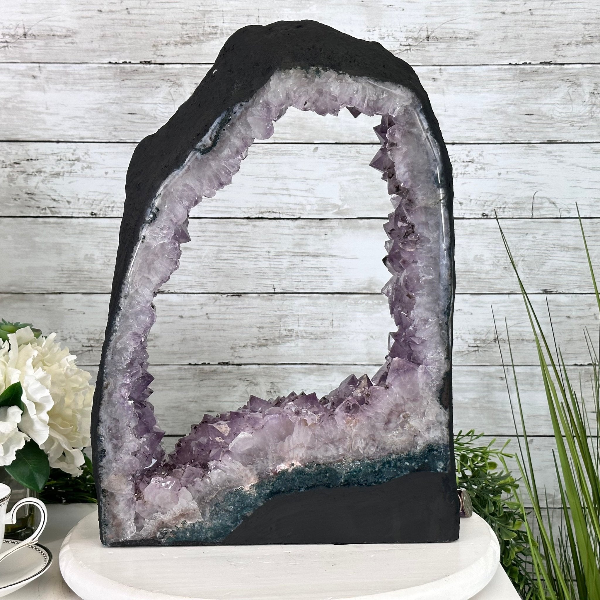 Standard Plus Quality Open 2-Sided Brazilian Amethyst Cathedral, 25.7 lbs, 17.25" tall, Model #5605-0130 by Brazil Gems - Brazil GemsBrazil GemsStandard Plus Quality Open 2-Sided Brazilian Amethyst Cathedral, 25.7 lbs, 17.25" tall, Model #5605-0130 by Brazil GemsOpen 2-Sided Cathedrals5605-0130