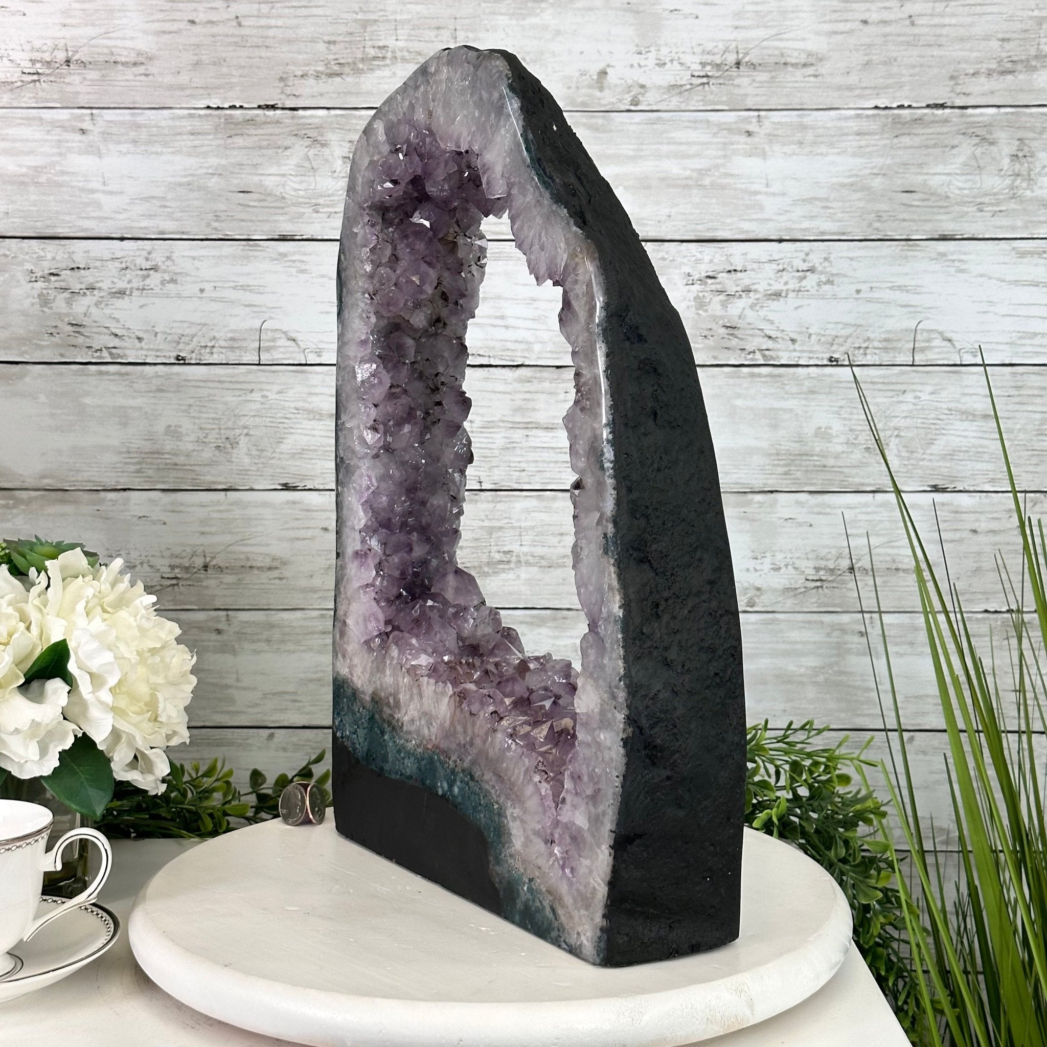 Standard Plus Quality Open 2-Sided Brazilian Amethyst Cathedral, 25.7 lbs, 17.25" tall, Model #5605-0130 by Brazil Gems - Brazil GemsBrazil GemsStandard Plus Quality Open 2-Sided Brazilian Amethyst Cathedral, 25.7 lbs, 17.25" tall, Model #5605-0130 by Brazil GemsOpen 2-Sided Cathedrals5605-0130