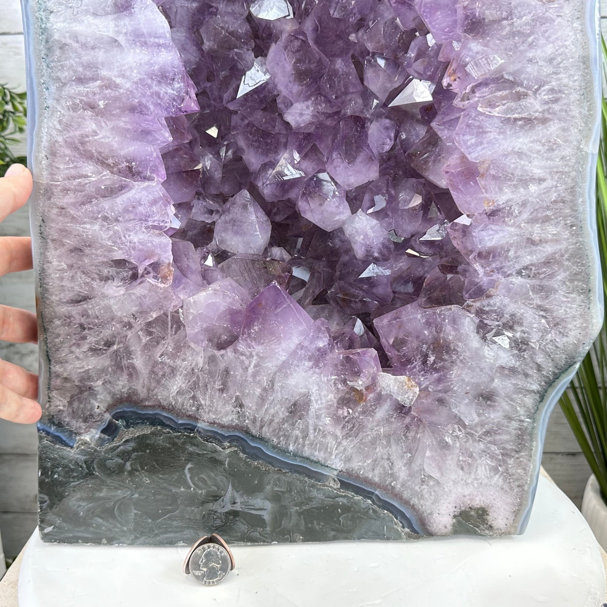 Standard Plus Quality Polished Brazilian Amethyst Cathedral, 112.2 lbs & 31" tall Model #5602-0064 by Brazil Gems - Brazil GemsBrazil GemsStandard Plus Quality Polished Brazilian Amethyst Cathedral, 112.2 lbs & 31" tall Model #5602-0064 by Brazil GemsPolished Cathedrals5602-0064