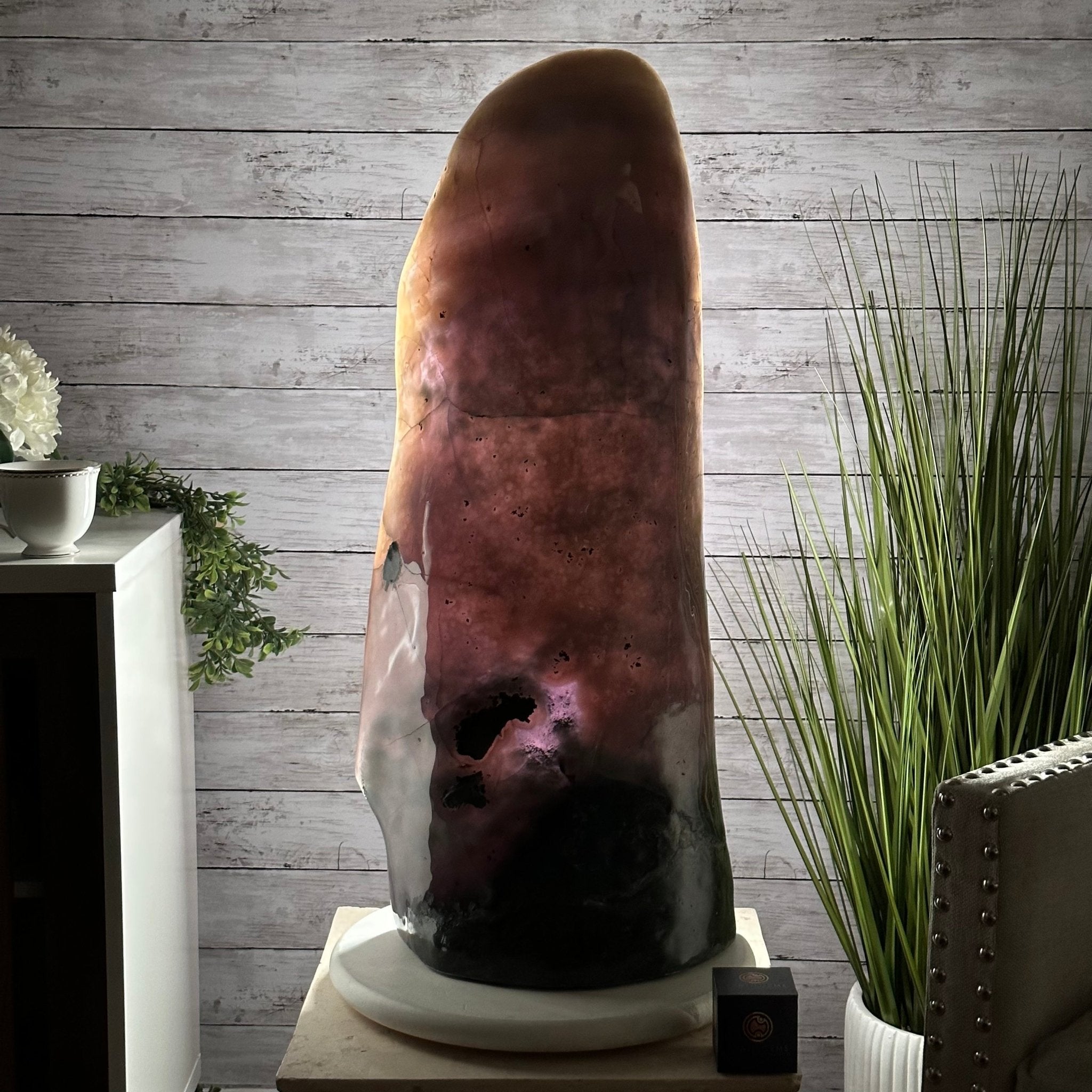 Standard Plus Quality Polished Brazilian Amethyst Cathedral, 112.2 lbs & 31" tall Model #5602-0064 by Brazil Gems - Brazil GemsBrazil GemsStandard Plus Quality Polished Brazilian Amethyst Cathedral, 112.2 lbs & 31" tall Model #5602-0064 by Brazil GemsPolished Cathedrals5602-0064