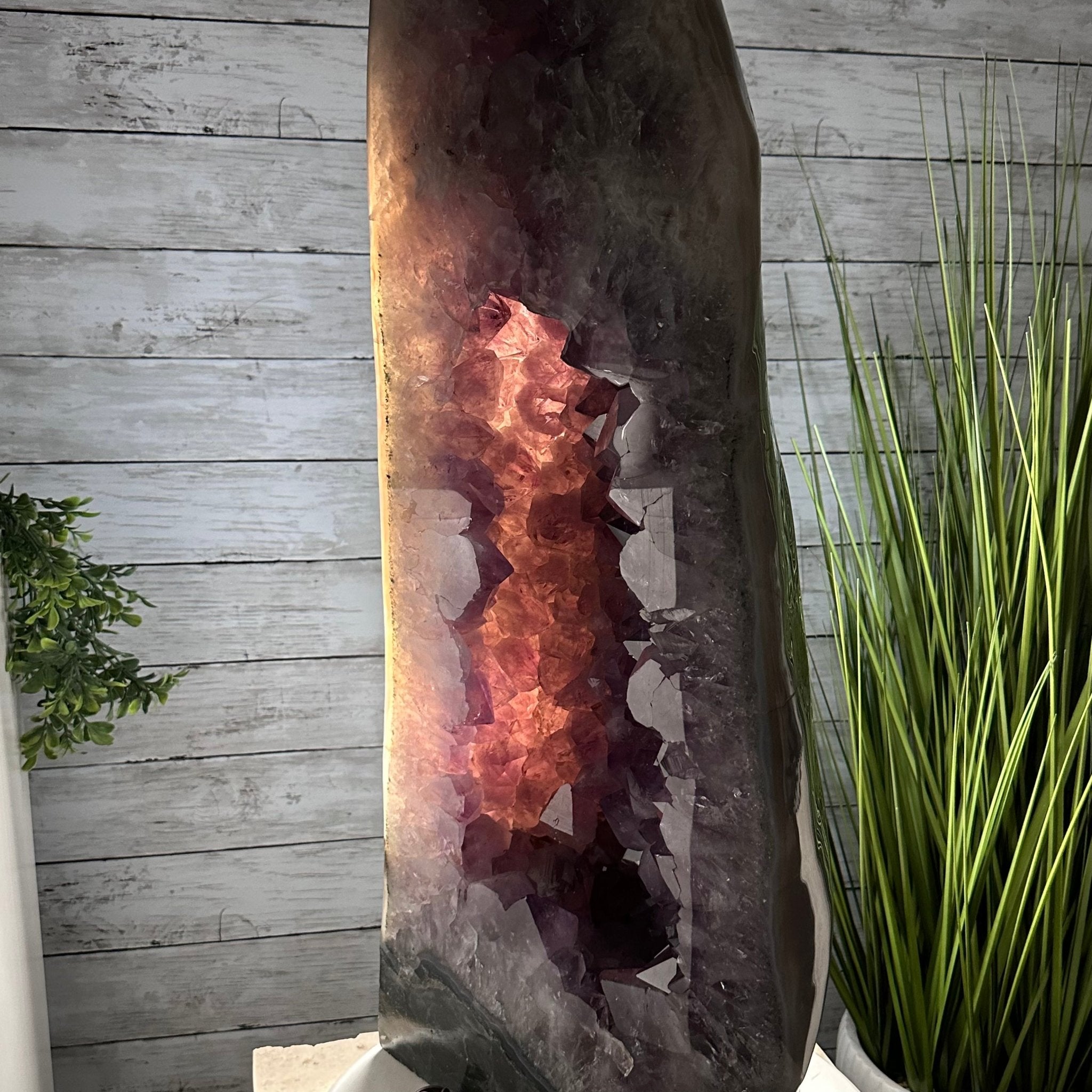 Standard Plus Quality Polished Brazilian Amethyst Cathedral, 112.2 lbs & 31" tall Model #5602-0064 by Brazil Gems - Brazil GemsBrazil GemsStandard Plus Quality Polished Brazilian Amethyst Cathedral, 112.2 lbs & 31" tall Model #5602-0064 by Brazil GemsPolished Cathedrals5602-0064