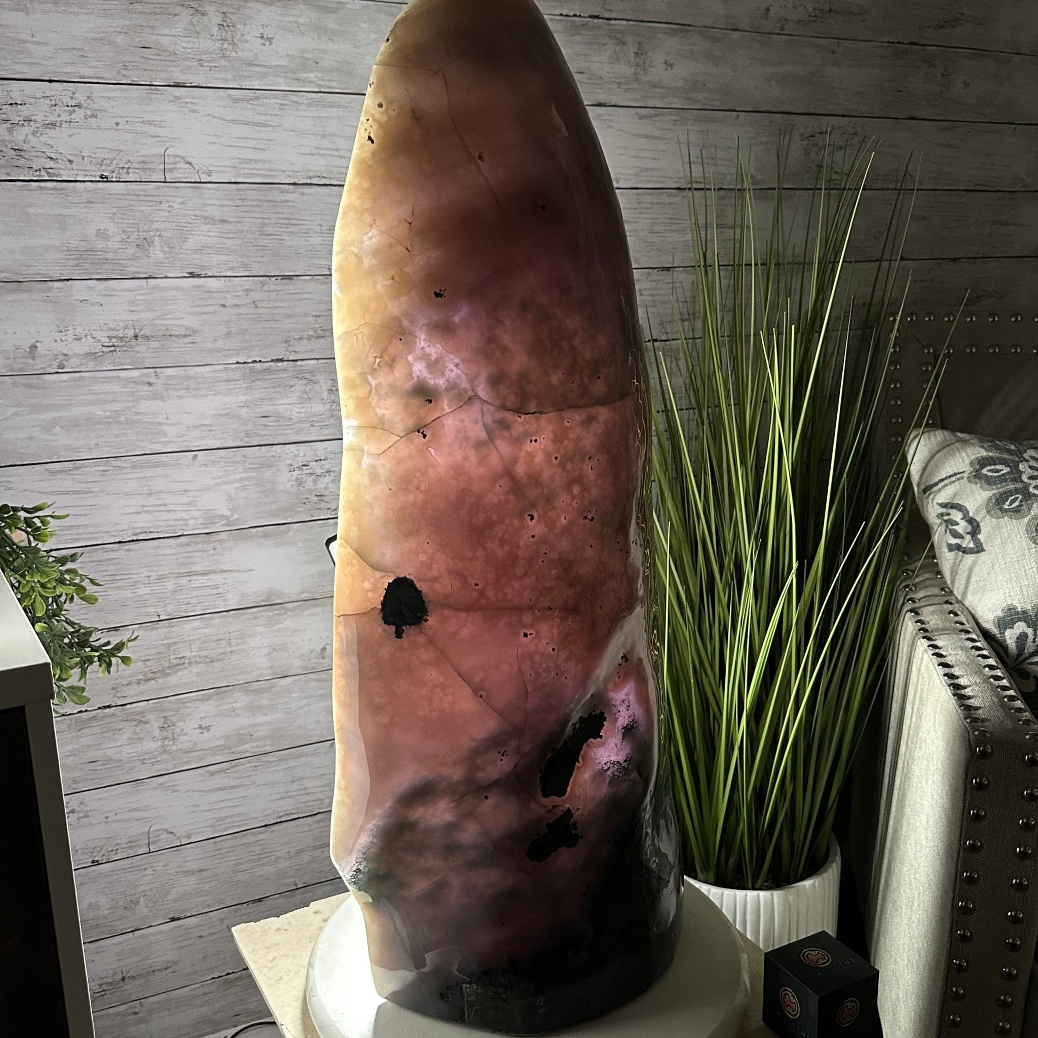 Standard Plus Quality Polished Brazilian Amethyst Cathedral, 112.2 lbs & 31" tall Model #5602-0064 by Brazil Gems - Brazil GemsBrazil GemsStandard Plus Quality Polished Brazilian Amethyst Cathedral, 112.2 lbs & 31" tall Model #5602-0064 by Brazil GemsPolished Cathedrals5602-0064