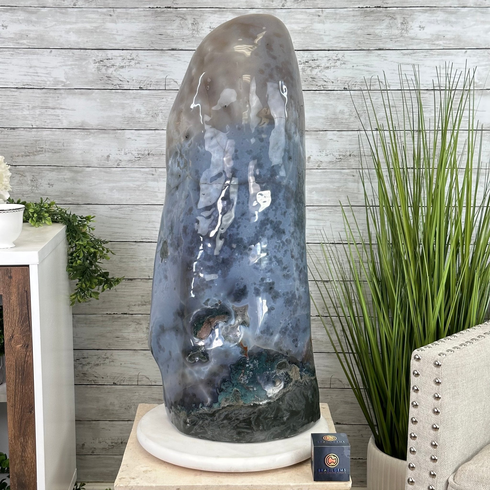 Standard Plus Quality Polished Brazilian Amethyst Cathedral, 112.2 lbs & 31" tall Model #5602-0064 by Brazil Gems - Brazil GemsBrazil GemsStandard Plus Quality Polished Brazilian Amethyst Cathedral, 112.2 lbs & 31" tall Model #5602-0064 by Brazil GemsPolished Cathedrals5602-0064