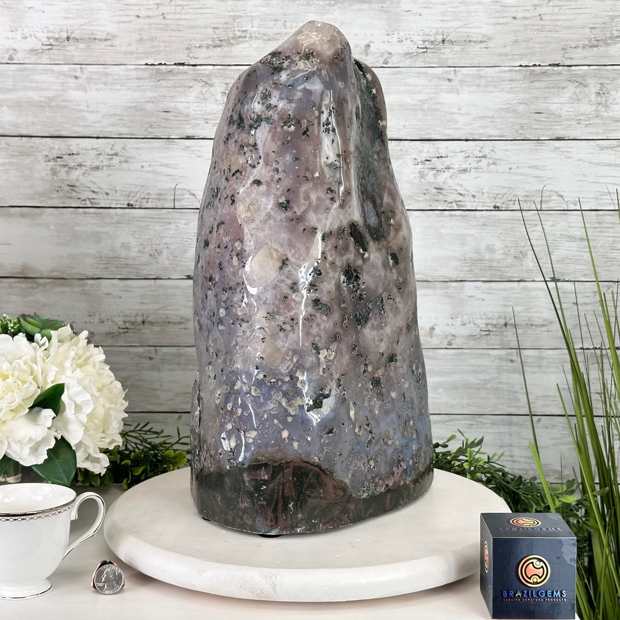 Standard Plus Quality Polished Brazilian Amethyst Cathedral, 46.1 lbs & 17.5" tall Model #5602-0192 by Brazil Gems - Brazil GemsBrazil GemsStandard Plus Quality Polished Brazilian Amethyst Cathedral, 46.1 lbs & 17.5" tall Model #5602-0192 by Brazil GemsPolished Cathedrals5602-0192