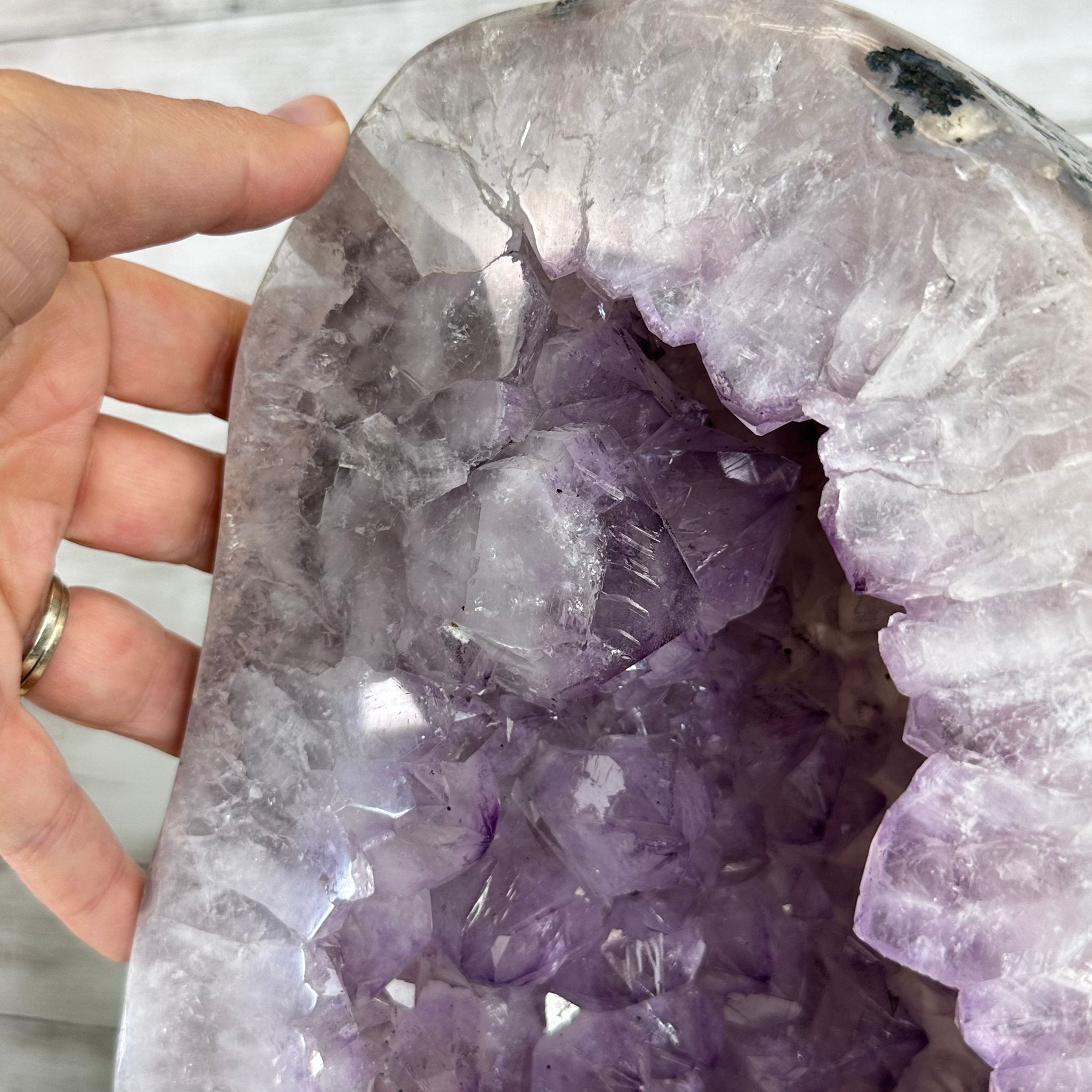 Standard Plus Quality Polished Brazilian Amethyst Cathedral, 46.1 lbs & 17.5" tall Model #5602-0192 by Brazil Gems - Brazil GemsBrazil GemsStandard Plus Quality Polished Brazilian Amethyst Cathedral, 46.1 lbs & 17.5" tall Model #5602-0192 by Brazil GemsPolished Cathedrals5602-0192