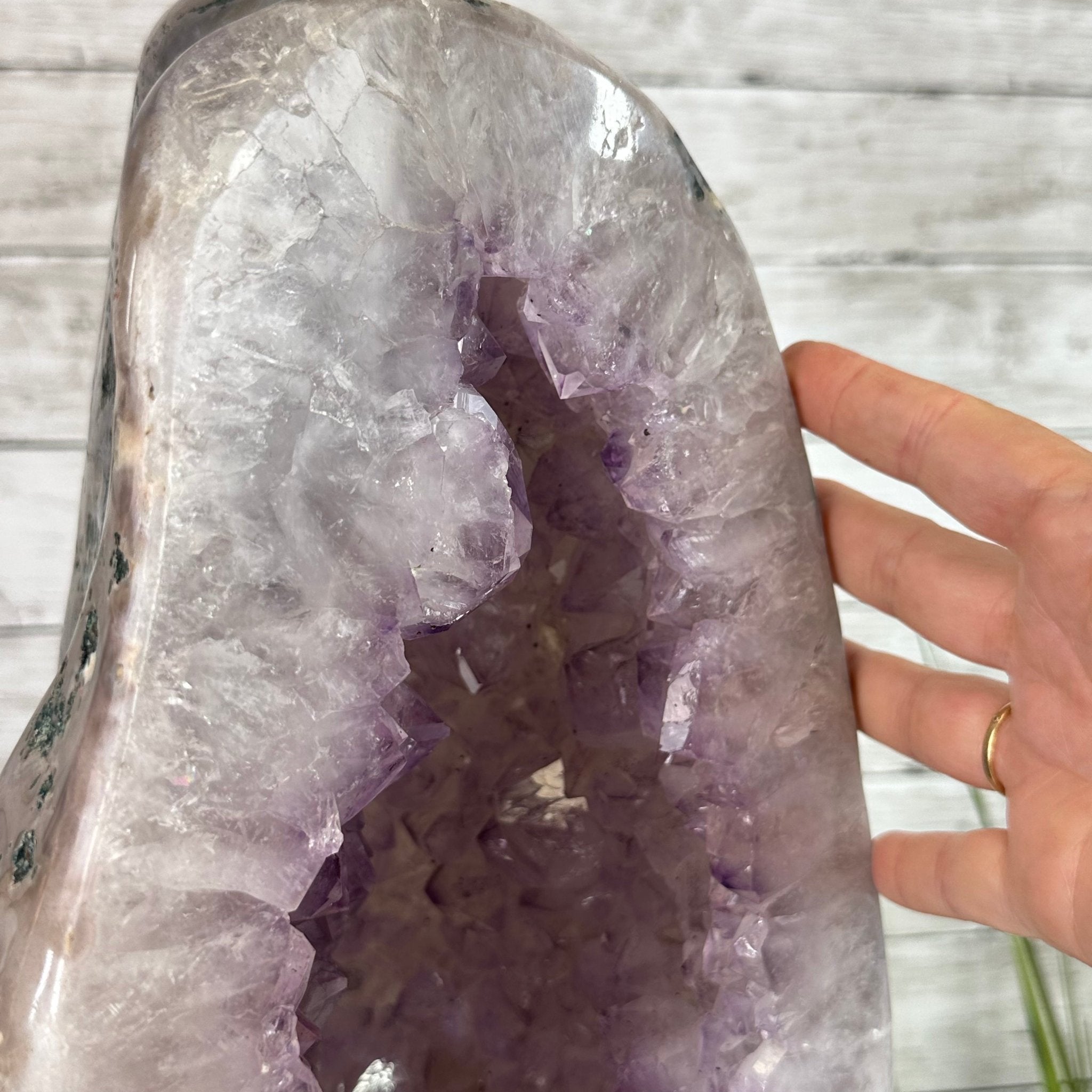 Standard Plus Quality Polished Brazilian Amethyst Cathedral, 46.1 lbs & 17.5" tall Model #5602-0192 by Brazil Gems - Brazil GemsBrazil GemsStandard Plus Quality Polished Brazilian Amethyst Cathedral, 46.1 lbs & 17.5" tall Model #5602-0192 by Brazil GemsPolished Cathedrals5602-0192