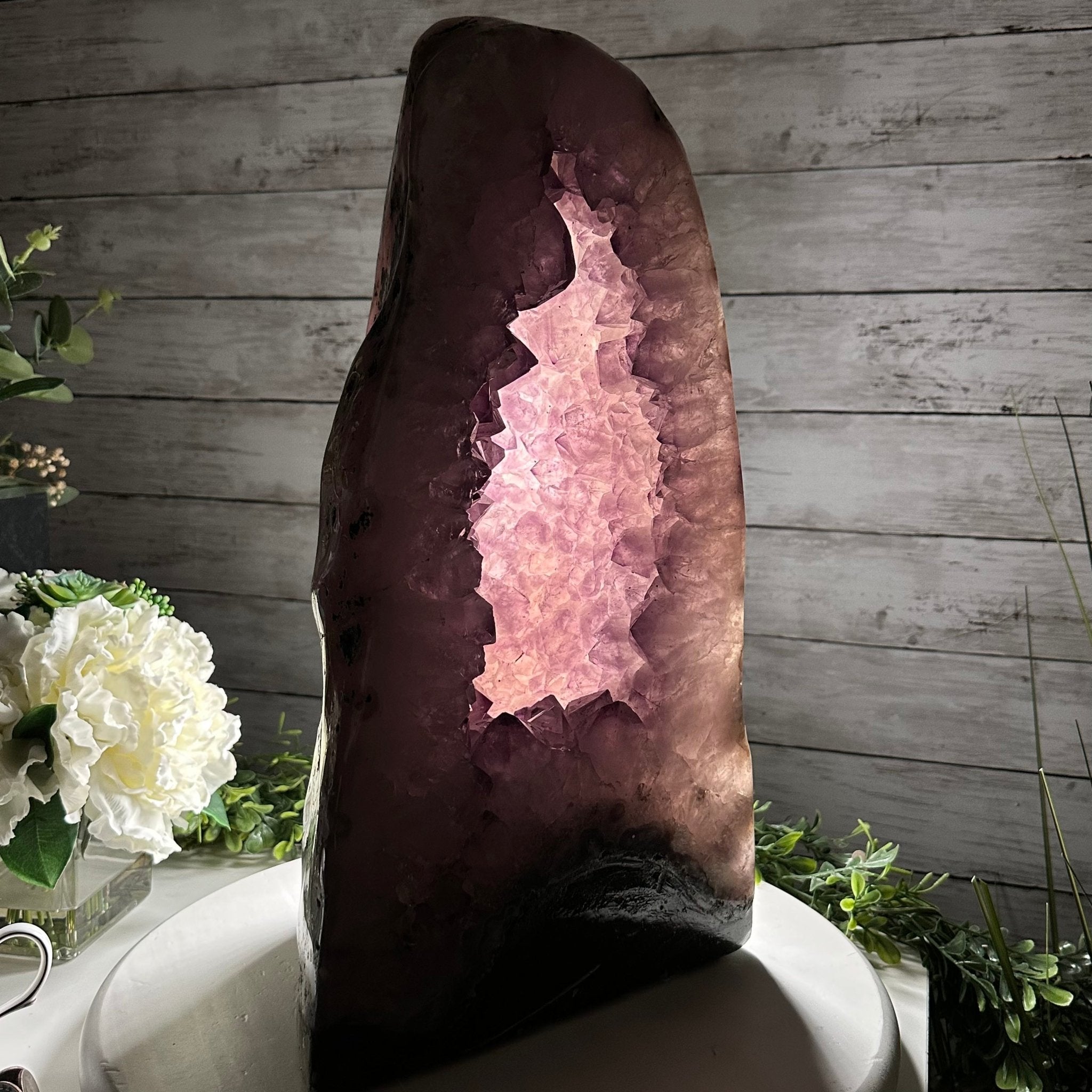 Standard Plus Quality Polished Brazilian Amethyst Cathedral, 46.1 lbs & 17.5" tall Model #5602-0192 by Brazil Gems - Brazil GemsBrazil GemsStandard Plus Quality Polished Brazilian Amethyst Cathedral, 46.1 lbs & 17.5" tall Model #5602-0192 by Brazil GemsPolished Cathedrals5602-0192