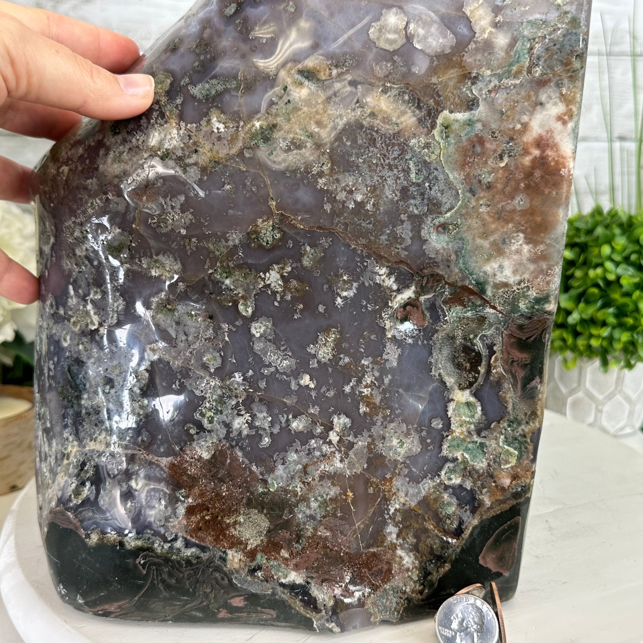 Standard Plus Quality Polished Brazilian Amethyst Cathedral, 67.5 lbs & 19.4" tall Model #5602-0163 by Brazil Gems - Brazil GemsBrazil GemsStandard Plus Quality Polished Brazilian Amethyst Cathedral, 67.5 lbs & 19.4" tall Model #5602-0163 by Brazil GemsPolished Cathedrals5602-0163