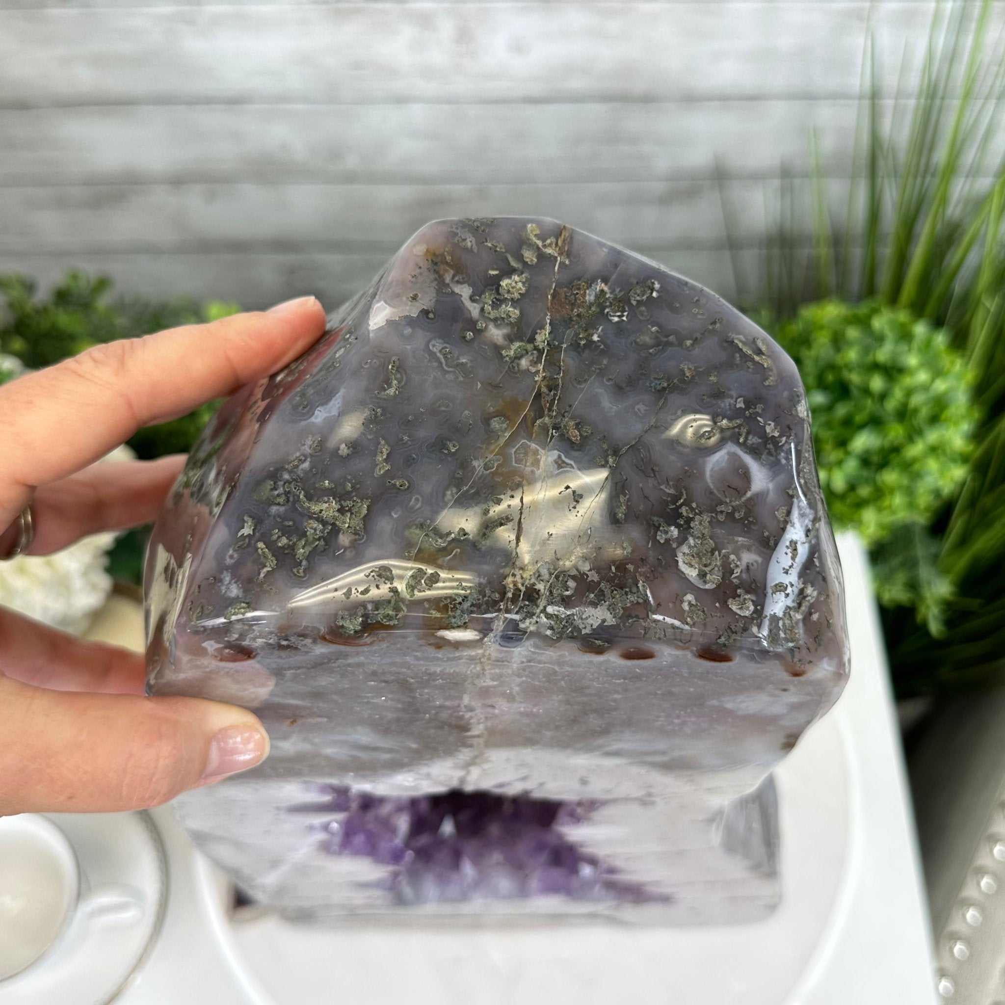 Standard Plus Quality Polished Brazilian Amethyst Cathedral, 67.5 lbs & 19.4" tall Model #5602-0163 by Brazil Gems - Brazil GemsBrazil GemsStandard Plus Quality Polished Brazilian Amethyst Cathedral, 67.5 lbs & 19.4" tall Model #5602-0163 by Brazil GemsPolished Cathedrals5602-0163