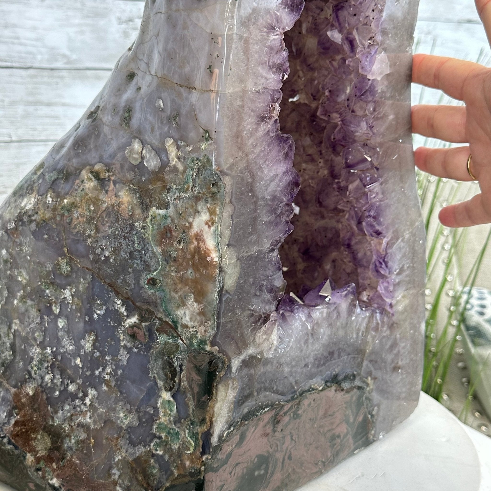 Standard Plus Quality Polished Brazilian Amethyst Cathedral, 67.5 lbs & 19.4" tall Model #5602-0163 by Brazil Gems - Brazil GemsBrazil GemsStandard Plus Quality Polished Brazilian Amethyst Cathedral, 67.5 lbs & 19.4" tall Model #5602-0163 by Brazil GemsPolished Cathedrals5602-0163