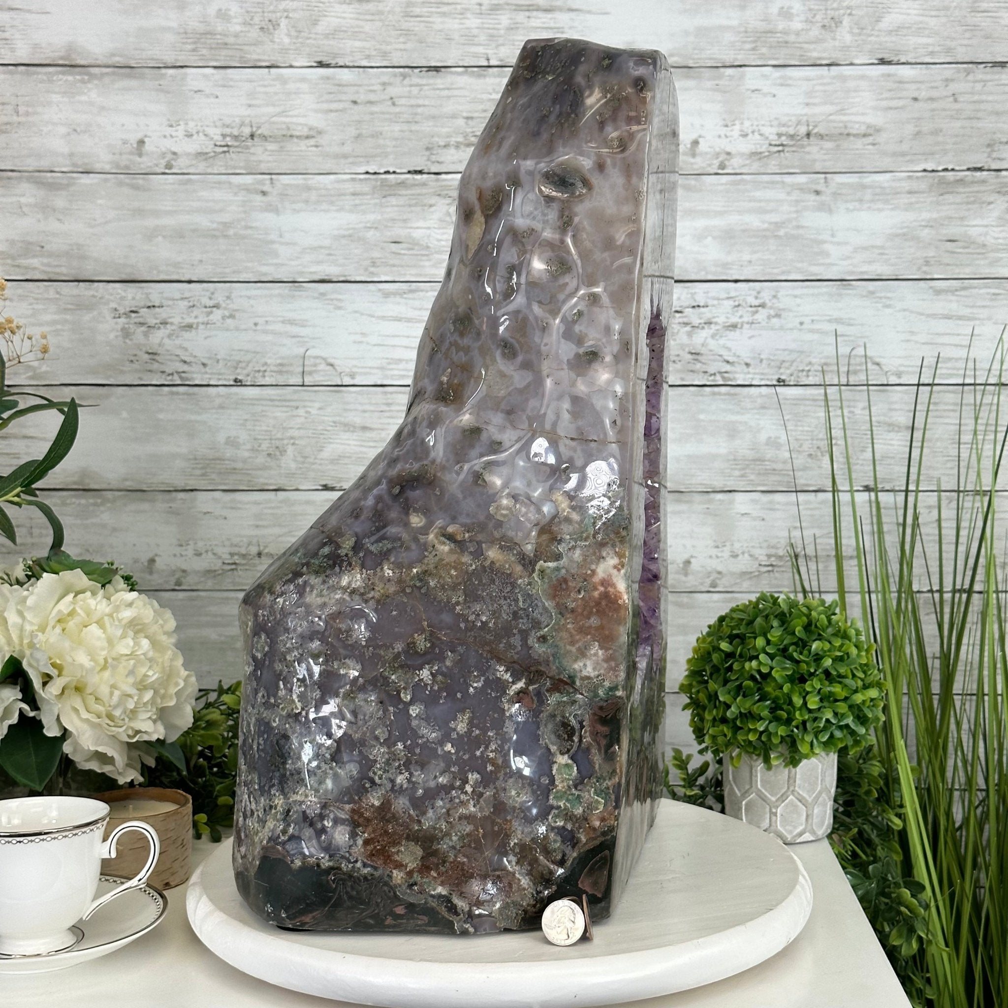 Standard Plus Quality Polished Brazilian Amethyst Cathedral, 67.5 lbs & 19.4" tall Model #5602-0163 by Brazil Gems - Brazil GemsBrazil GemsStandard Plus Quality Polished Brazilian Amethyst Cathedral, 67.5 lbs & 19.4" tall Model #5602-0163 by Brazil GemsPolished Cathedrals5602-0163