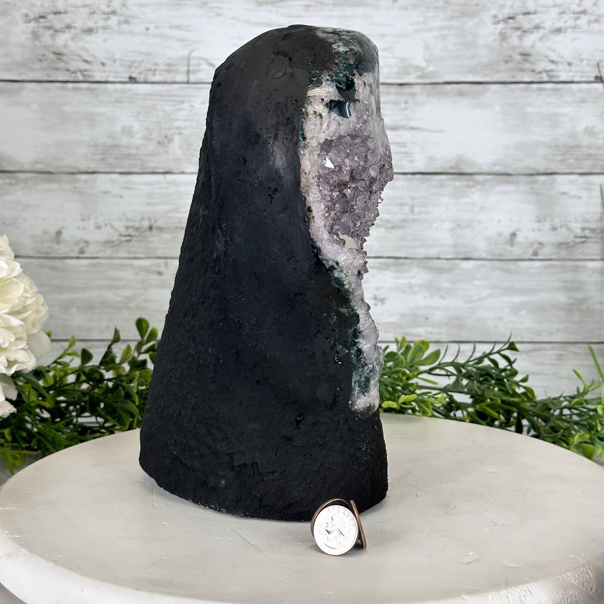 Standard Quality Amethyst Crystal on Cement Base, 19.3 lbs and 10.5"Tall #5614-0076 - Brazil GemsBrazil GemsStandard Quality Amethyst Crystal on Cement Base, 19.3 lbs and 10.5"Tall #5614-0076Clusters on Cement Bases5614-0076