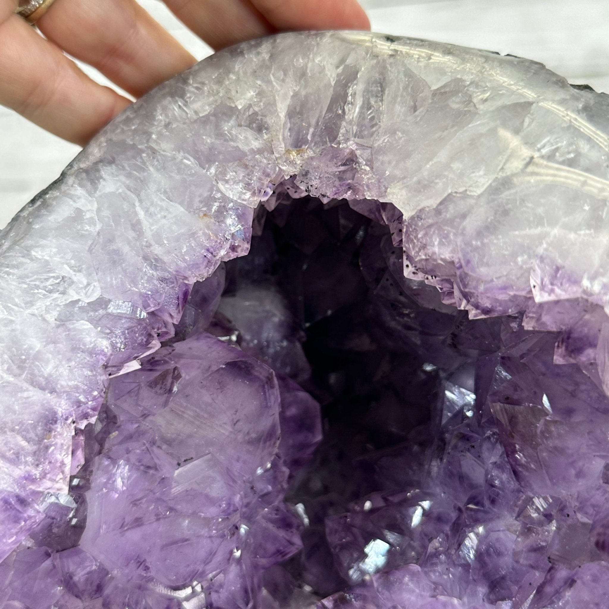 Standard Quality Amethyst Crystal on Cement Base, 37.7 lbs & 12.5" Tall #5614-0079 - Brazil GemsBrazil GemsStandard Quality Amethyst Crystal on Cement Base, 37.7 lbs & 12.5" Tall #5614-0079Clusters on Cement Bases5614-0079