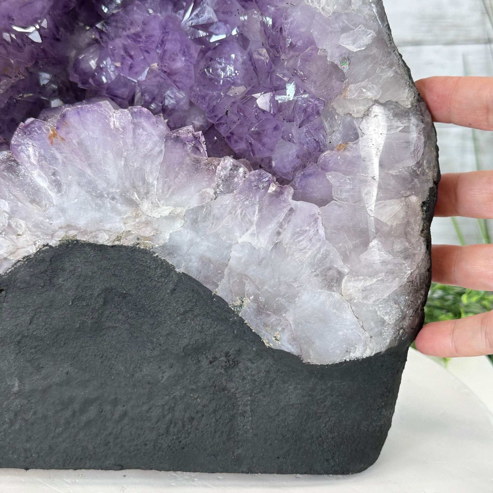 Standard Quality Amethyst Crystal on Cement Base, 37.7 lbs & 12.5" Tall #5614-0079 - Brazil GemsBrazil GemsStandard Quality Amethyst Crystal on Cement Base, 37.7 lbs & 12.5" Tall #5614-0079Clusters on Cement Bases5614-0079