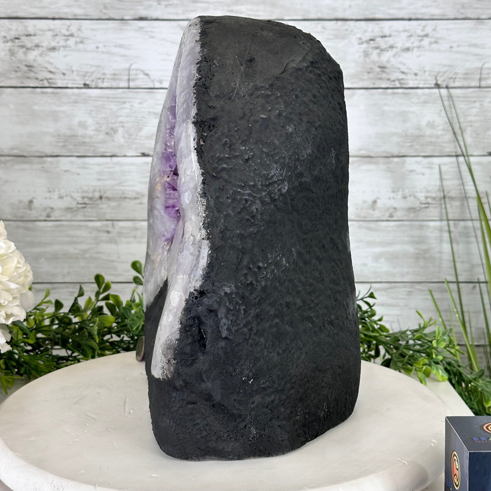 Standard Quality Amethyst Crystal on Cement Base, 37.7 lbs & 12.5" Tall #5614-0079 - Brazil GemsBrazil GemsStandard Quality Amethyst Crystal on Cement Base, 37.7 lbs & 12.5" Tall #5614-0079Clusters on Cement Bases5614-0079