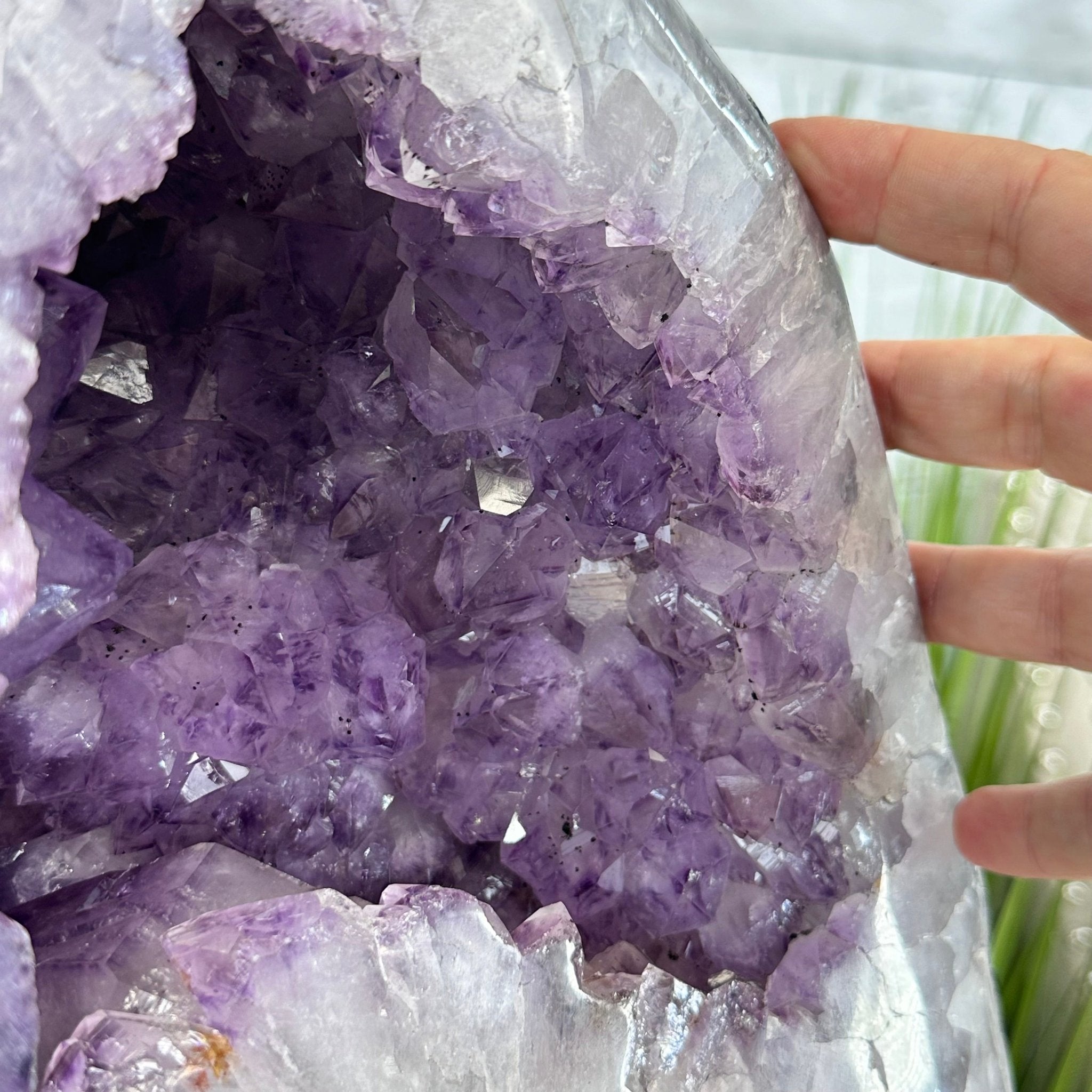 Standard Quality Amethyst Crystal on Cement Base, 37.7 lbs & 12.5" Tall #5614-0079 - Brazil GemsBrazil GemsStandard Quality Amethyst Crystal on Cement Base, 37.7 lbs & 12.5" Tall #5614-0079Clusters on Cement Bases5614-0079