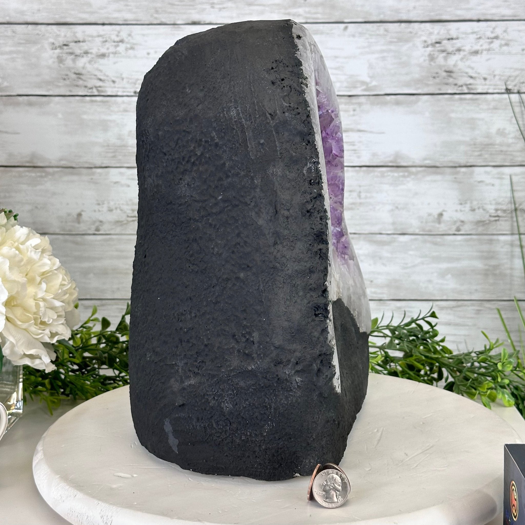 Standard Quality Amethyst Crystal on Cement Base, 37.7 lbs & 12.5" Tall #5614-0079 - Brazil GemsBrazil GemsStandard Quality Amethyst Crystal on Cement Base, 37.7 lbs & 12.5" Tall #5614-0079Clusters on Cement Bases5614-0079