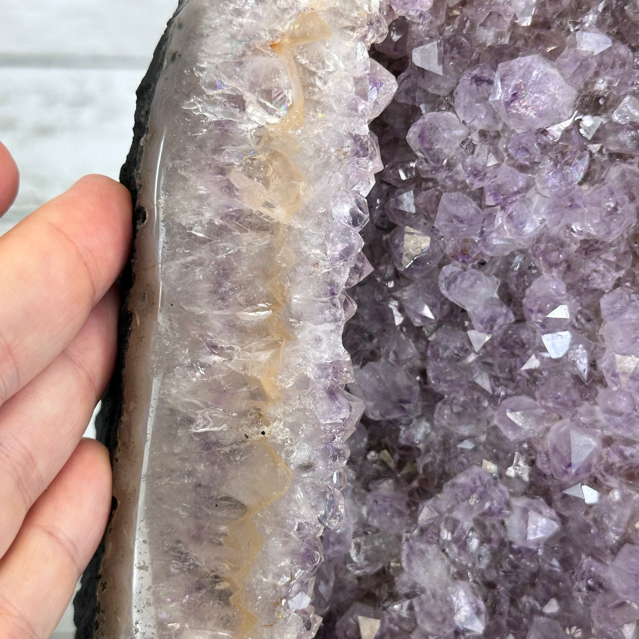 Standard Quality Amethyst Crystal on Cement Base, 37.9 lbs & 16" Tall #5614-0080 - Brazil GemsBrazil GemsStandard Quality Amethyst Crystal on Cement Base, 37.9 lbs & 16" Tall #5614-0080Clusters on Cement Bases5614-0080