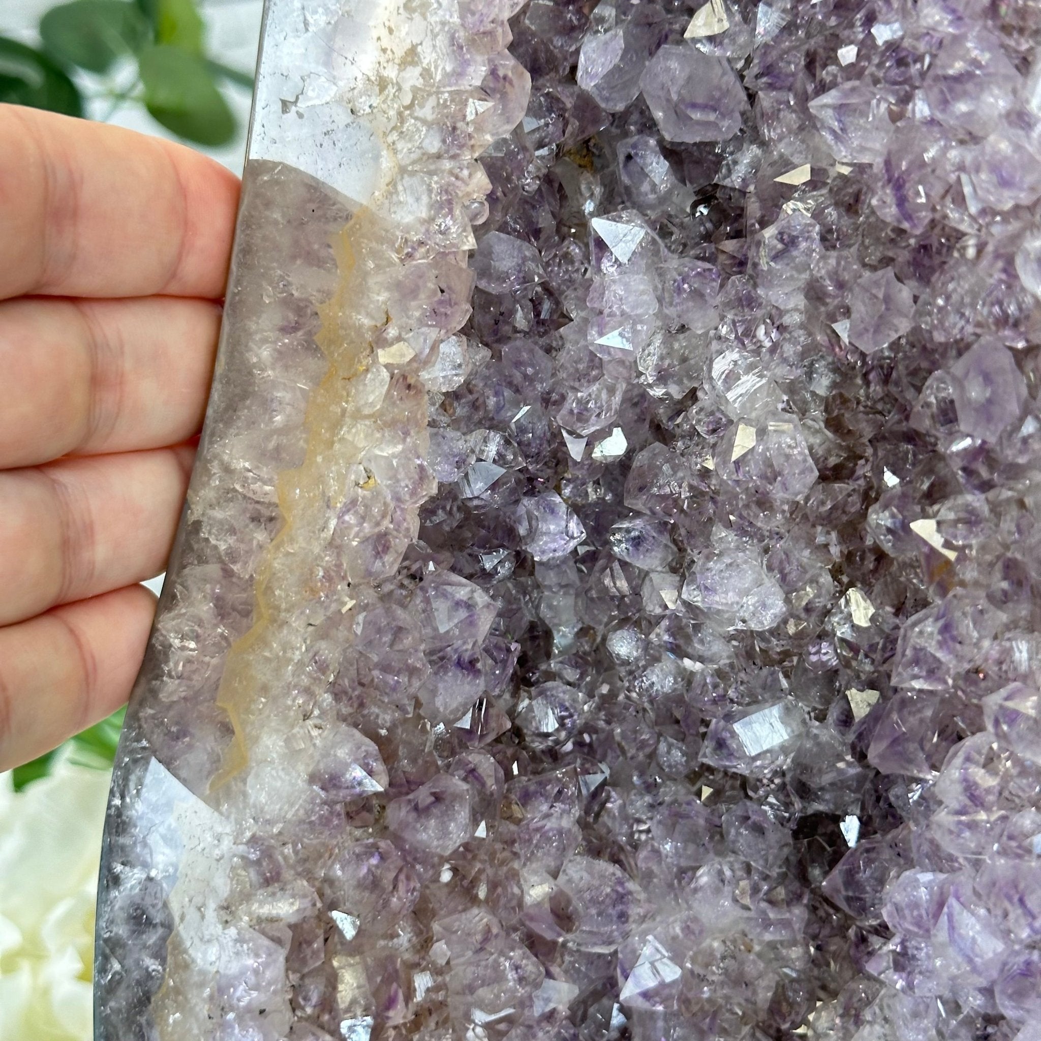 Standard Quality Amethyst Crystal on Cement Base, 37.9 lbs & 16" Tall #5614-0080 - Brazil GemsBrazil GemsStandard Quality Amethyst Crystal on Cement Base, 37.9 lbs & 16" Tall #5614-0080Clusters on Cement Bases5614-0080