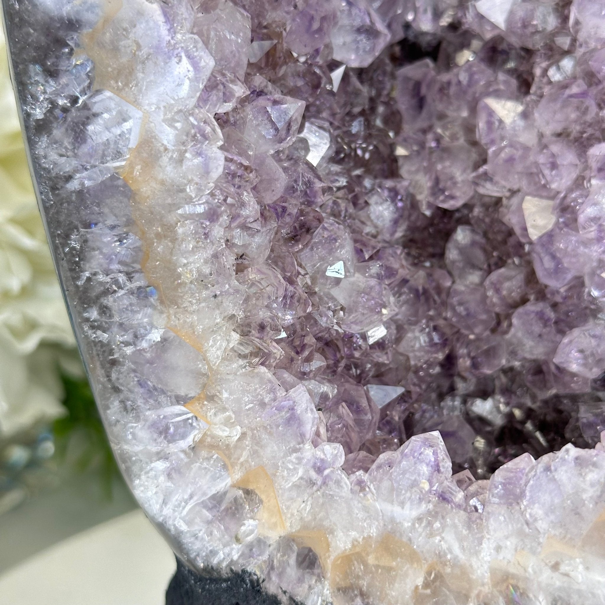 Standard Quality Amethyst Crystal on Cement Base, 37.9 lbs & 16" Tall #5614-0080 - Brazil GemsBrazil GemsStandard Quality Amethyst Crystal on Cement Base, 37.9 lbs & 16" Tall #5614-0080Clusters on Cement Bases5614-0080