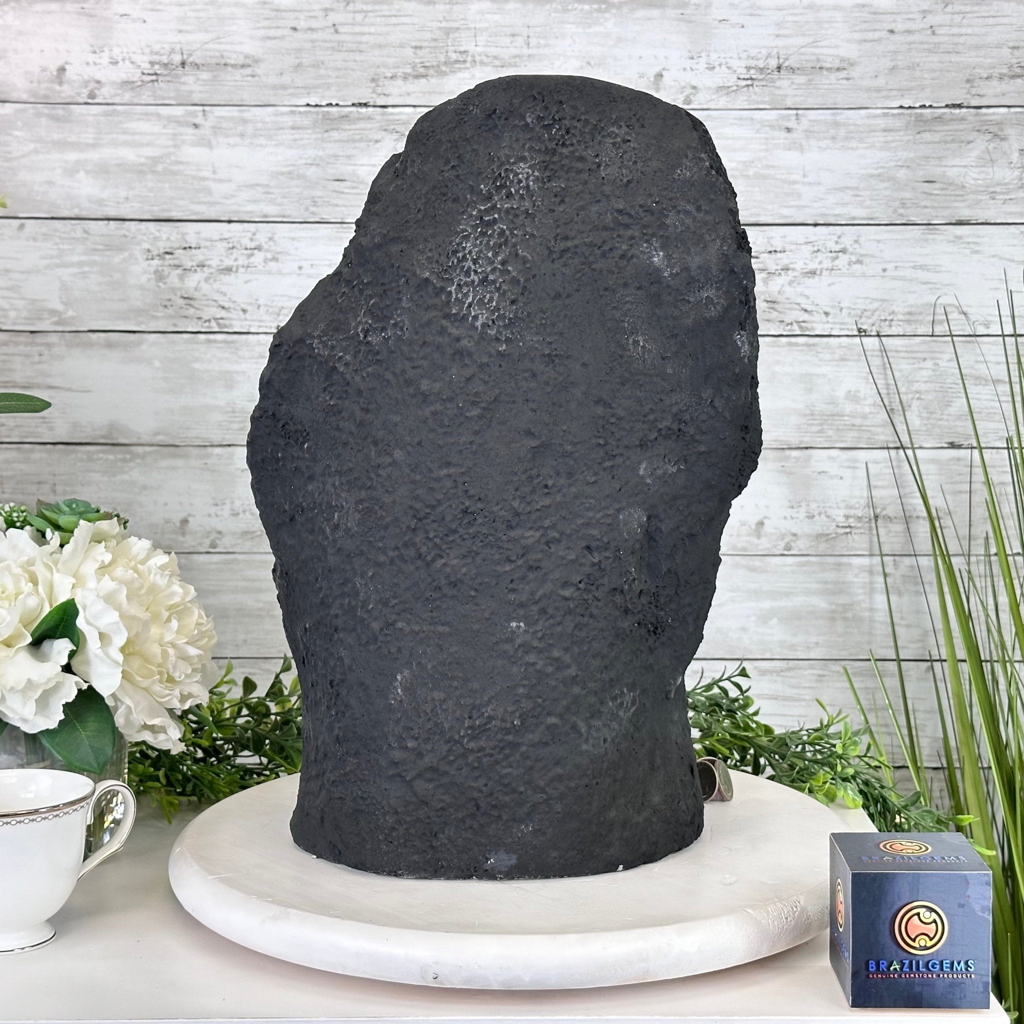 Standard Quality Amethyst Crystal on Cement Base, 37.9 lbs & 16" Tall #5614-0080 - Brazil GemsBrazil GemsStandard Quality Amethyst Crystal on Cement Base, 37.9 lbs & 16" Tall #5614-0080Clusters on Cement Bases5614-0080