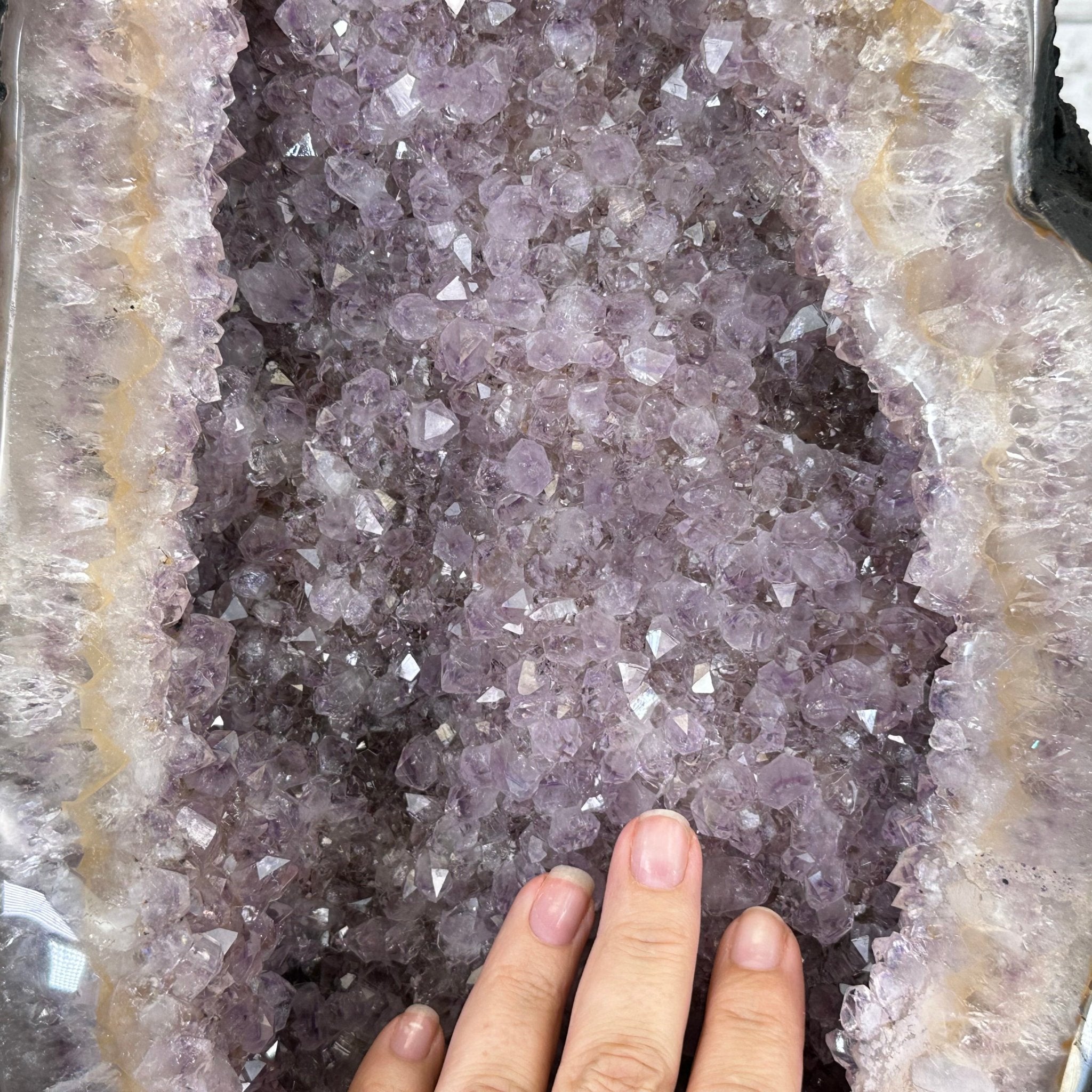 Standard Quality Amethyst Crystal on Cement Base, 37.9 lbs & 16" Tall #5614-0080 - Brazil GemsBrazil GemsStandard Quality Amethyst Crystal on Cement Base, 37.9 lbs & 16" Tall #5614-0080Clusters on Cement Bases5614-0080