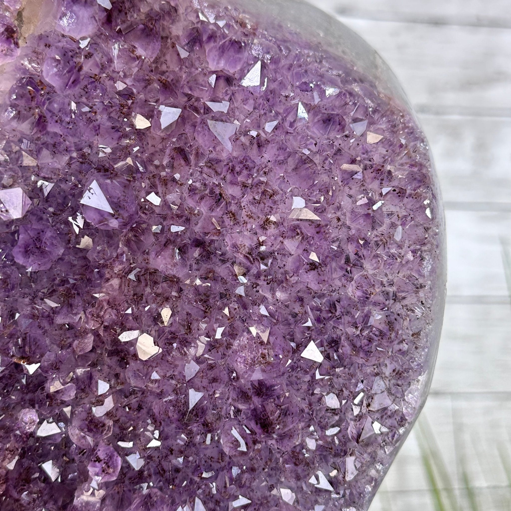 Standard Quality Amethyst Crystal on Cement Base, 46.7 lbs & 14.8" Tall #5614-0082 - Brazil GemsBrazil GemsStandard Quality Amethyst Crystal on Cement Base, 46.7 lbs & 14.8" Tall #5614-0082Clusters on Cement Bases5614-0082