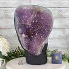 Standard Quality Amethyst Crystal on Cement Base, 46.7 lbs & 14.8" Tall #5614-0082 - Brazil GemsBrazil GemsStandard Quality Amethyst Crystal on Cement Base, 46.7 lbs & 14.8" Tall #5614-0082Clusters on Cement Bases5614-0082
