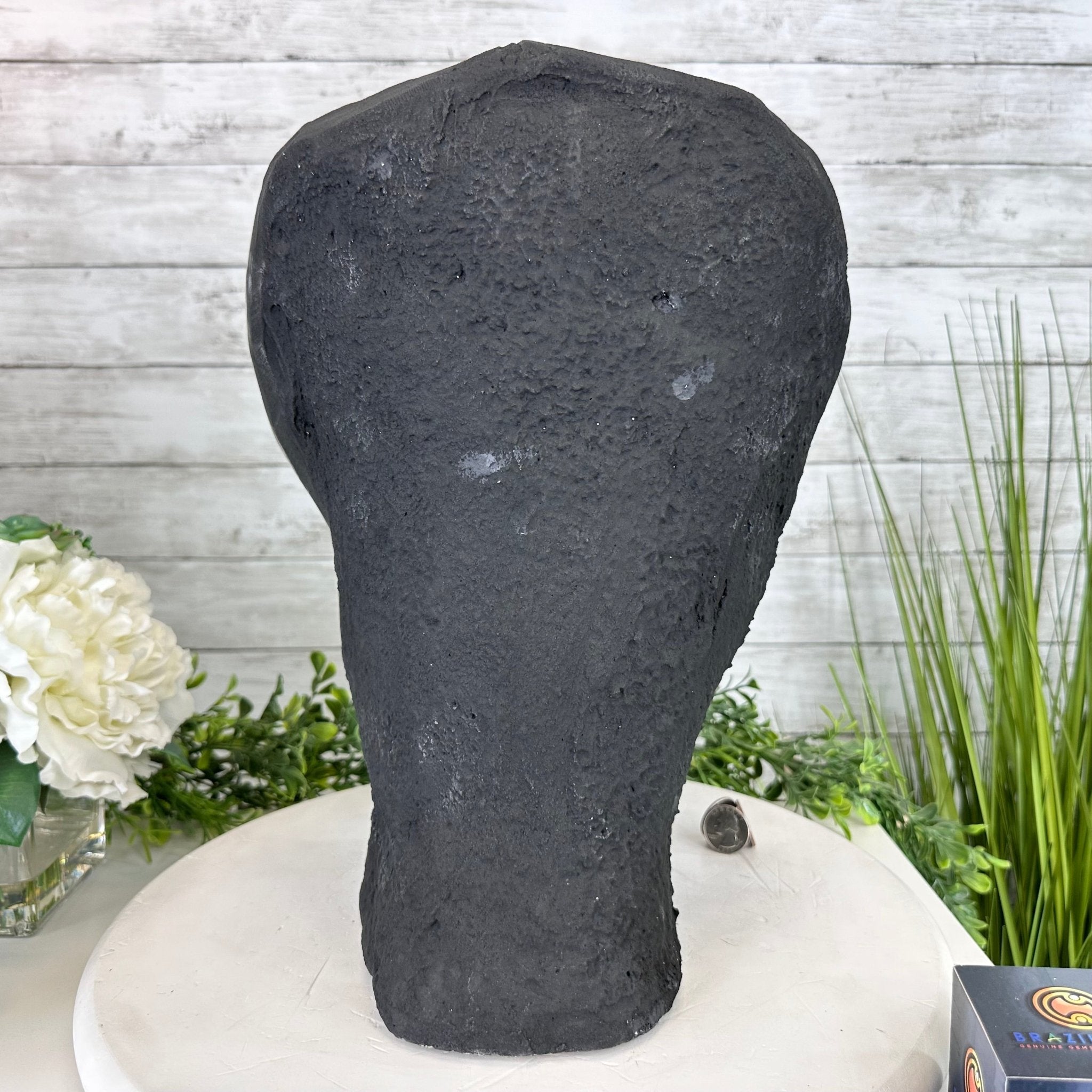 Standard Quality Amethyst Crystal on Cement Base, 46.7 lbs & 14.8" Tall #5614-0082 - Brazil GemsBrazil GemsStandard Quality Amethyst Crystal on Cement Base, 46.7 lbs & 14.8" Tall #5614-0082Clusters on Cement Bases5614-0082