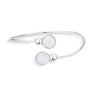 Sterling Silver Cuff Bracelet with 2 Round Natural Gemstones - Brazil GemsBrazil GemsSterling Silver Cuff Bracelet with 2 Round Natural GemstonesBracelet10SS9010 - 108