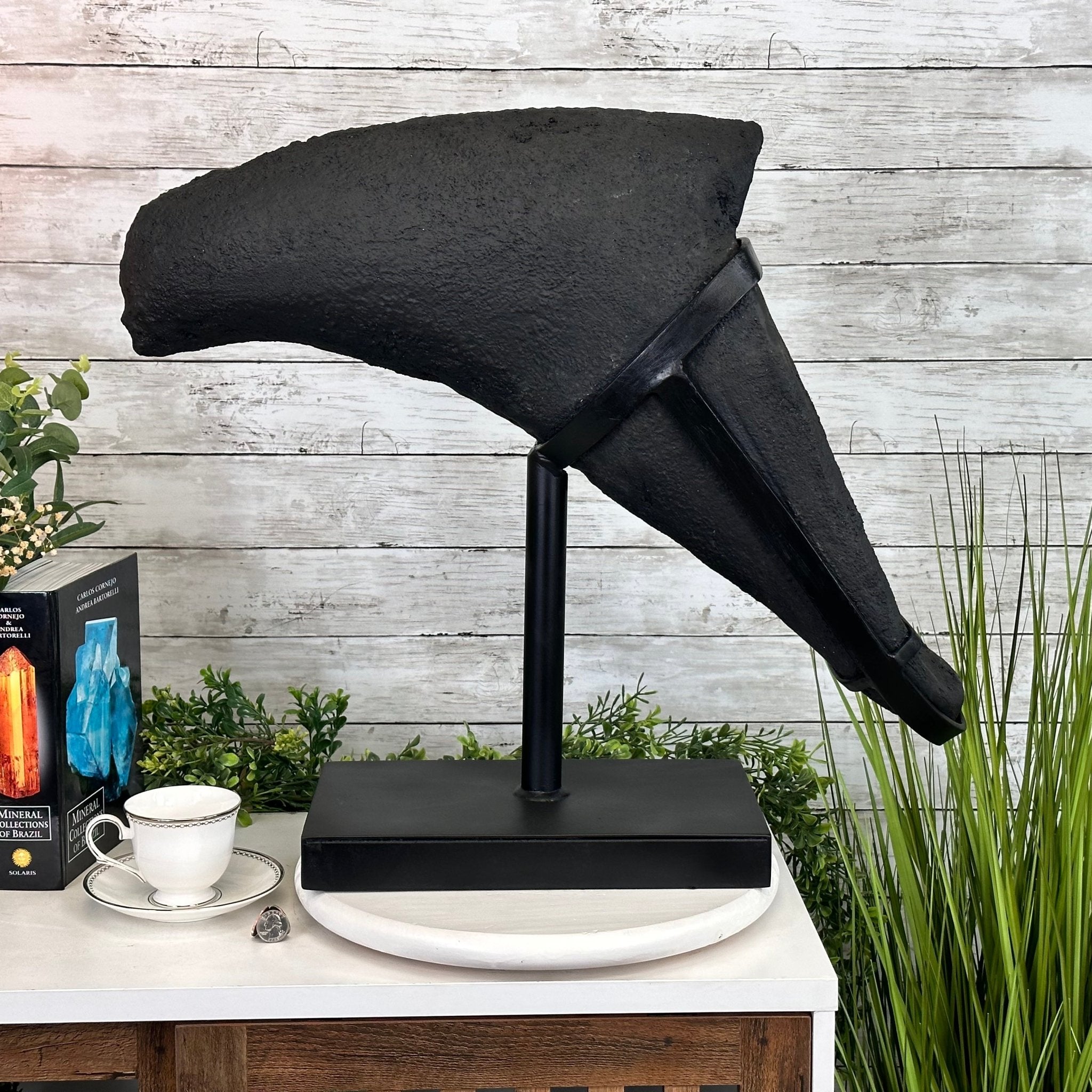 Super Quality Amethyst Cluster "Dolphin" on Metal Stand, 63.9 lbs & 23.1" tall #5491-0059 by Brazil Gems - Brazil GemsBrazil GemsSuper Quality Amethyst Cluster "Dolphin" on Metal Stand, 63.9 lbs & 23.1" tall #5491-0059 by Brazil GemsClusters on Fixed Bases5491-0059