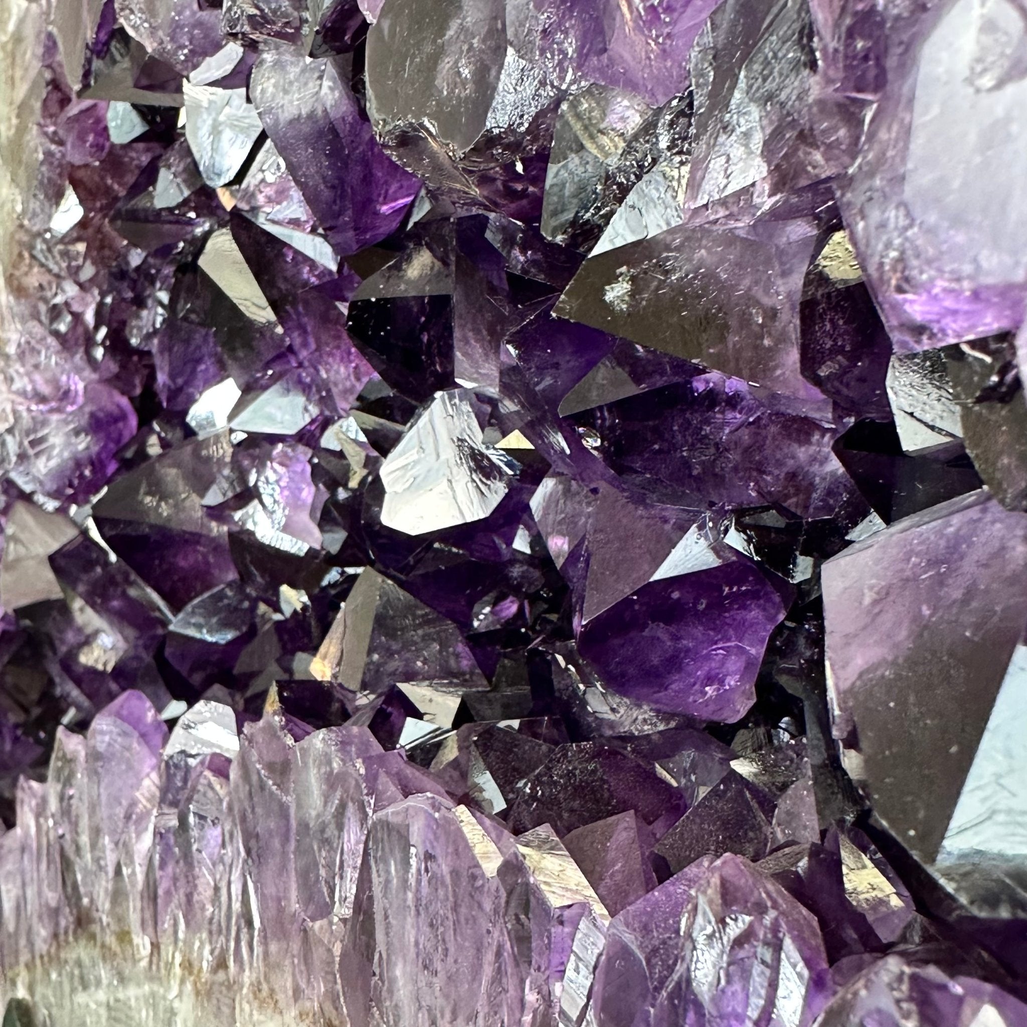 Super Quality Amethyst Cluster "Dolphin" on Metal Stand, 63.9 lbs & 23.1" tall #5491-0059 by Brazil Gems - Brazil GemsBrazil GemsSuper Quality Amethyst Cluster "Dolphin" on Metal Stand, 63.9 lbs & 23.1" tall #5491-0059 by Brazil GemsClusters on Fixed Bases5491-0059