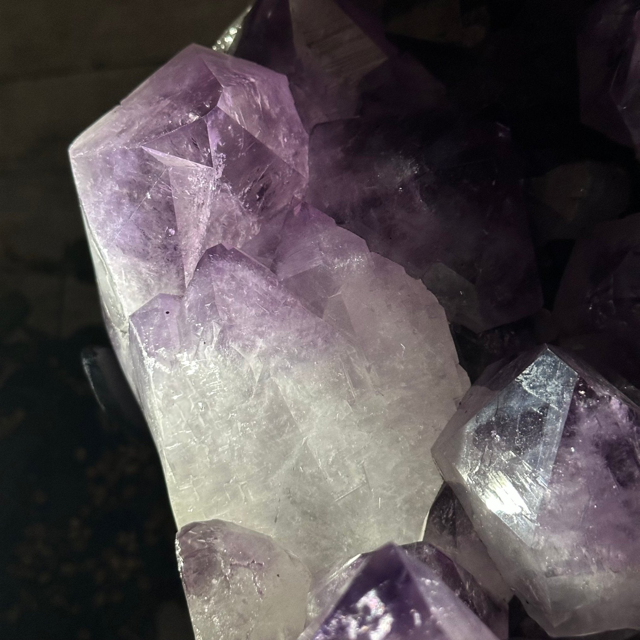 Super Quality Amethyst Cluster on a Metal Base, 76 lbs & 24.1" Tall #5491 - 0161 - Brazil GemsBrazil GemsSuper Quality Amethyst Cluster on a Metal Base, 76 lbs & 24.1" Tall #5491 - 0161Clusters on Fixed Bases5491 - 0161