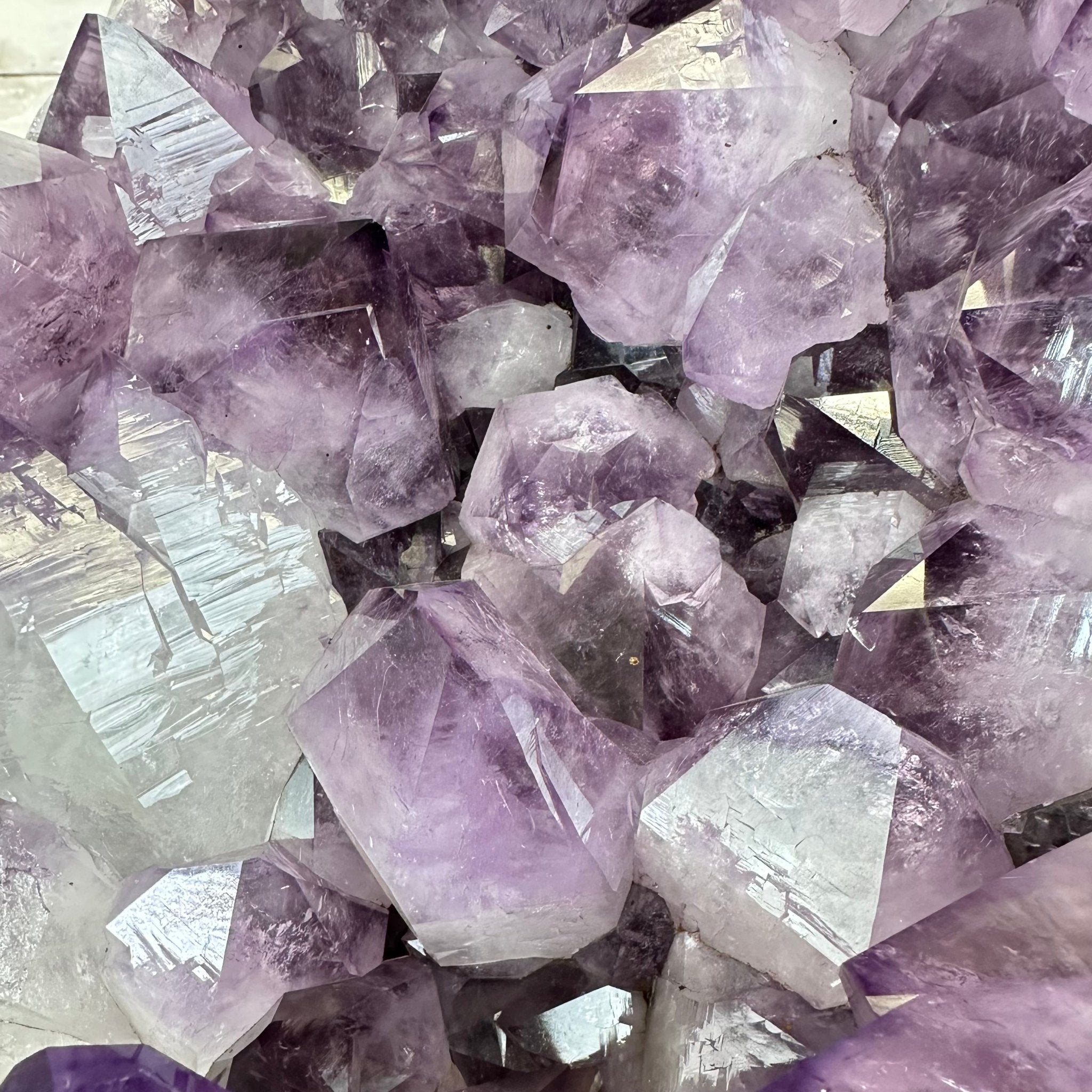 Super Quality Amethyst Cluster on a Metal Base, 76 lbs & 24.1" Tall #5491 - 0161 - Brazil GemsBrazil GemsSuper Quality Amethyst Cluster on a Metal Base, 76 lbs & 24.1" Tall #5491 - 0161Clusters on Fixed Bases5491 - 0161