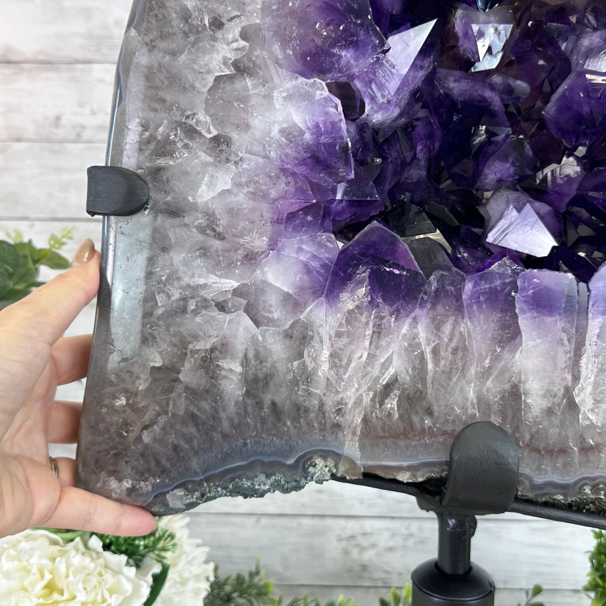 Super Quality Amethyst Cluster on Rotating Stand, 101.8 lbs & 26" Tall #5492 - 0032 - Brazil GemsBrazil GemsSuper Quality Amethyst Cluster on Rotating Stand, 101.8 lbs & 26" Tall #5492 - 0032Clusters on Rotating Bases5492 - 0032