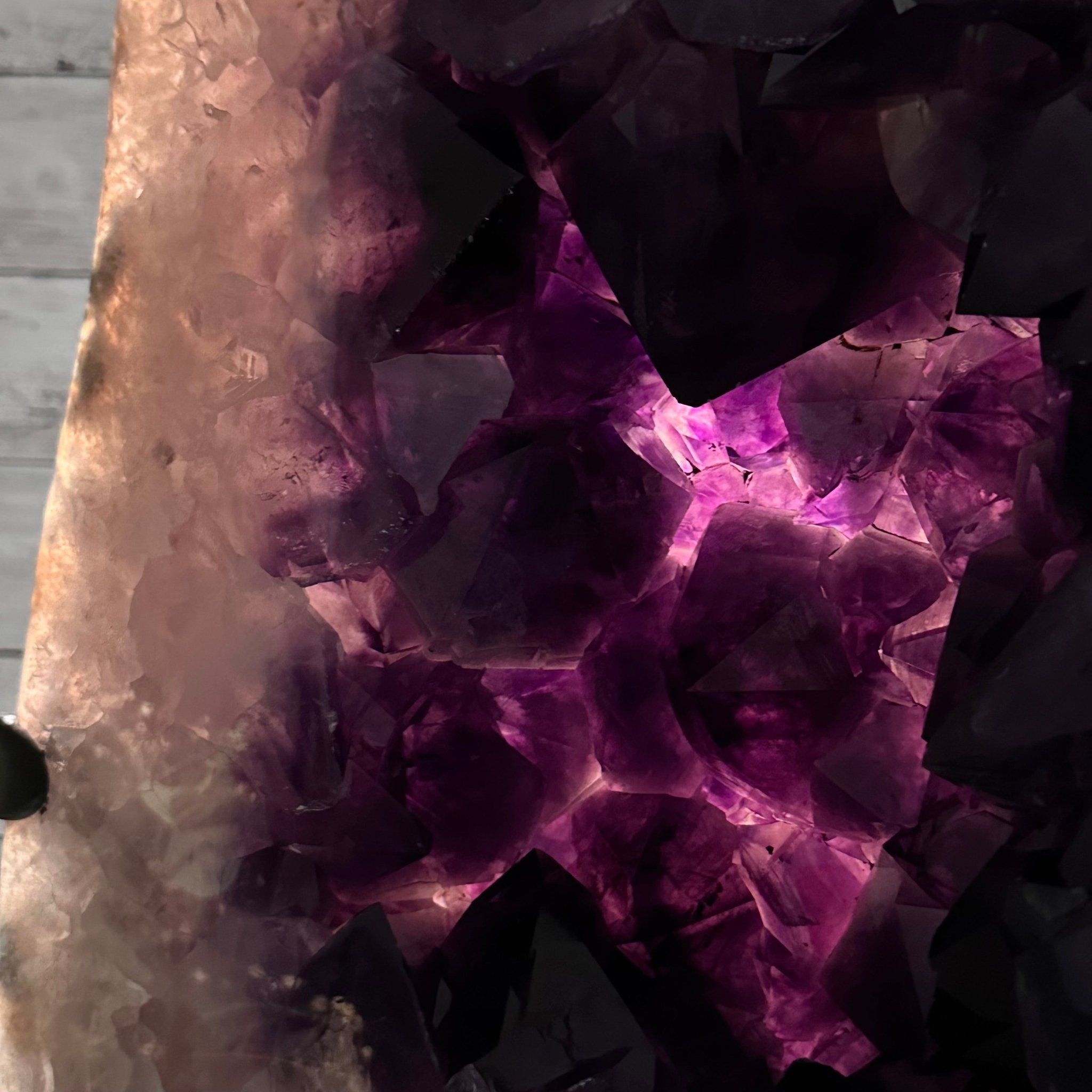 Super Quality Amethyst Cluster on Rotating Stand, 101.8 lbs & 26" Tall #5492 - 0032 - Brazil GemsBrazil GemsSuper Quality Amethyst Cluster on Rotating Stand, 101.8 lbs & 26" Tall #5492 - 0032Clusters on Rotating Bases5492 - 0032