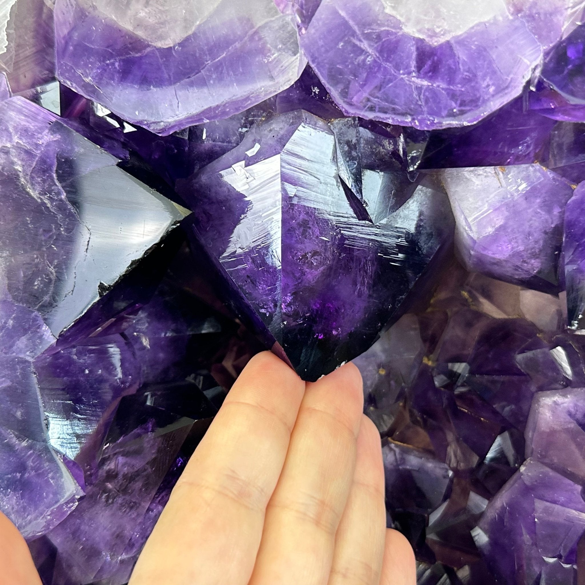Super Quality Amethyst Cluster on Rotating Stand, 101.8 lbs & 26" Tall #5492 - 0032 - Brazil GemsBrazil GemsSuper Quality Amethyst Cluster on Rotating Stand, 101.8 lbs & 26" Tall #5492 - 0032Clusters on Rotating Bases5492 - 0032