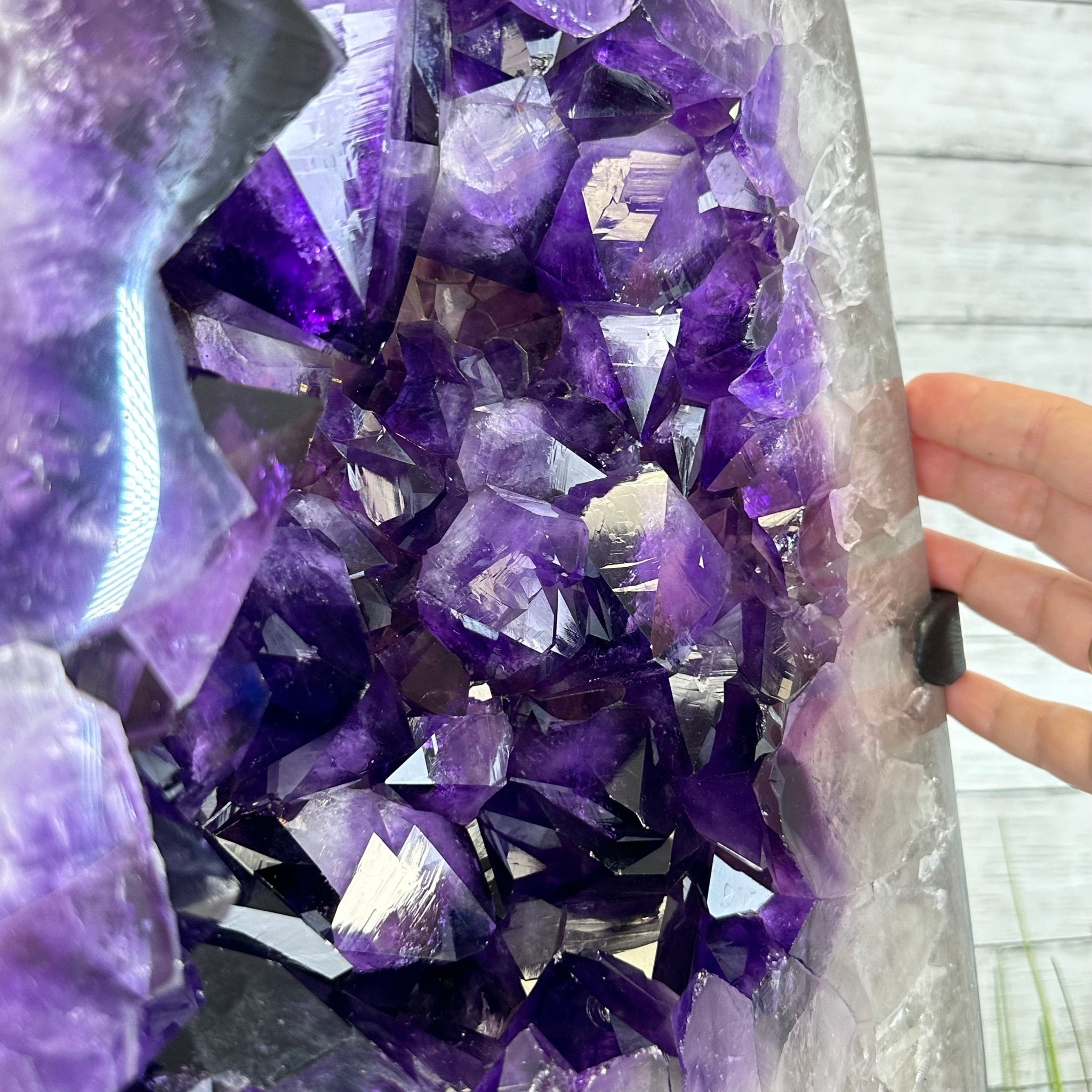 Super Quality Amethyst Cluster on Rotating Stand, 101.8 lbs & 26" Tall #5492 - 0032 - Brazil GemsBrazil GemsSuper Quality Amethyst Cluster on Rotating Stand, 101.8 lbs & 26" Tall #5492 - 0032Clusters on Rotating Bases5492 - 0032