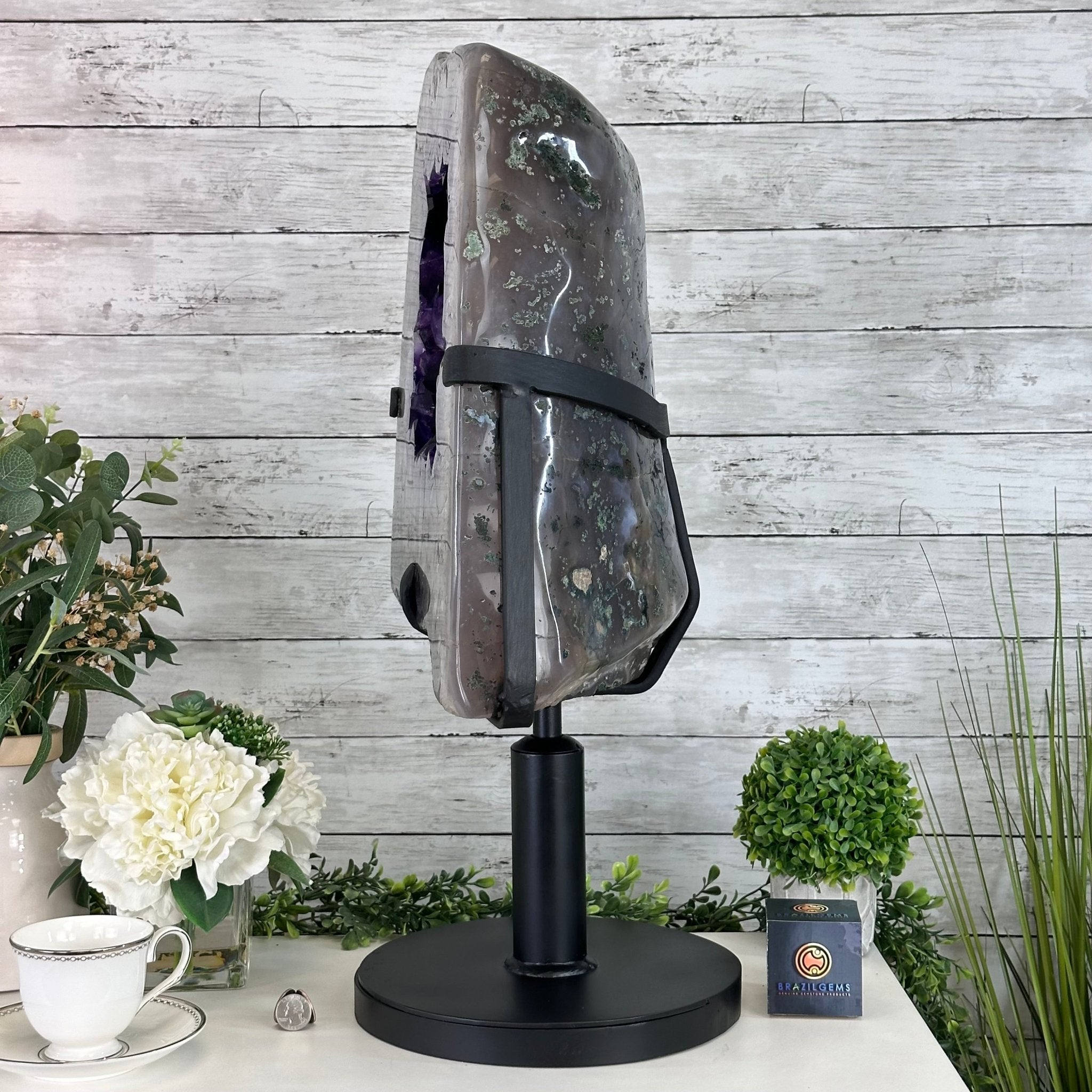 Super Quality Amethyst Cluster on Rotating Stand, 101.8 lbs & 26" Tall #5492 - 0032 - Brazil GemsBrazil GemsSuper Quality Amethyst Cluster on Rotating Stand, 101.8 lbs & 26" Tall #5492 - 0032Clusters on Rotating Bases5492 - 0032