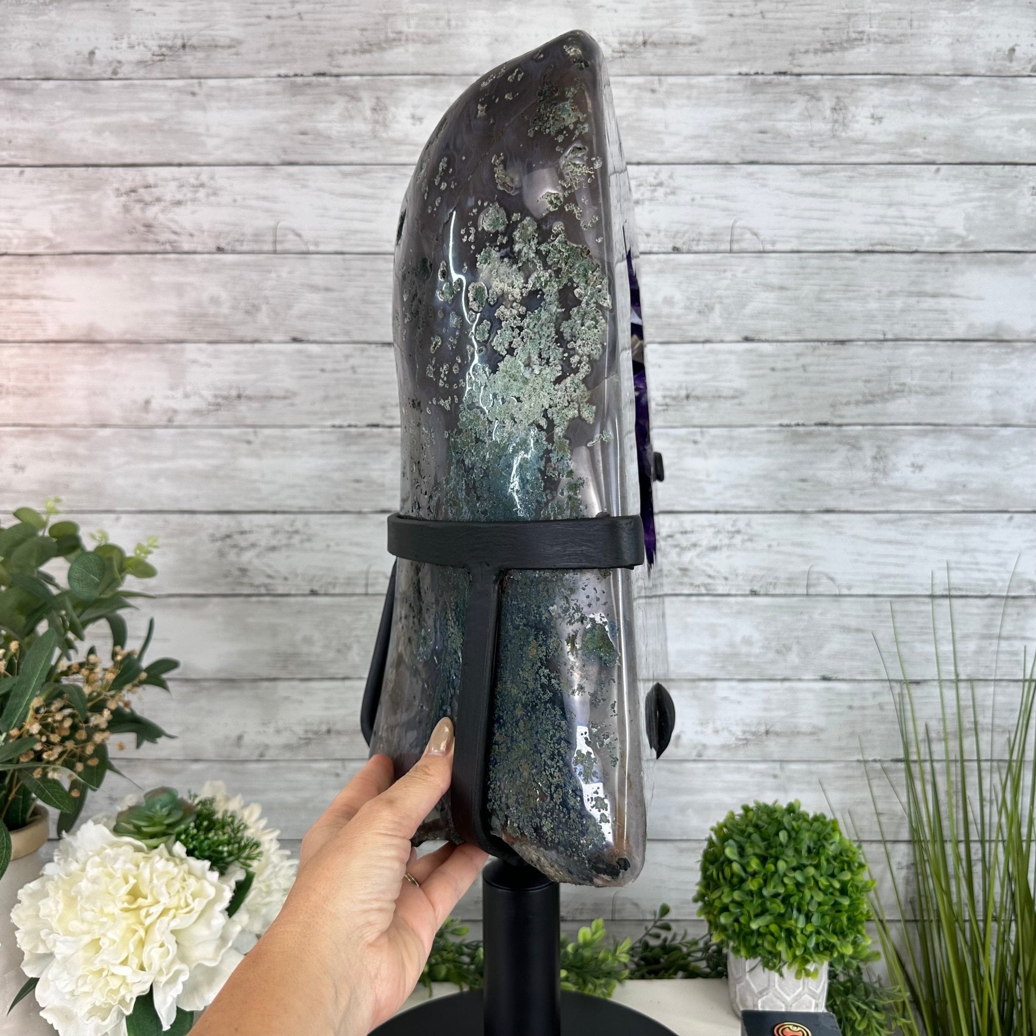 Super Quality Amethyst Cluster on Rotating Stand, 101.8 lbs & 26" Tall #5492 - 0032 - Brazil GemsBrazil GemsSuper Quality Amethyst Cluster on Rotating Stand, 101.8 lbs & 26" Tall #5492 - 0032Clusters on Rotating Bases5492 - 0032