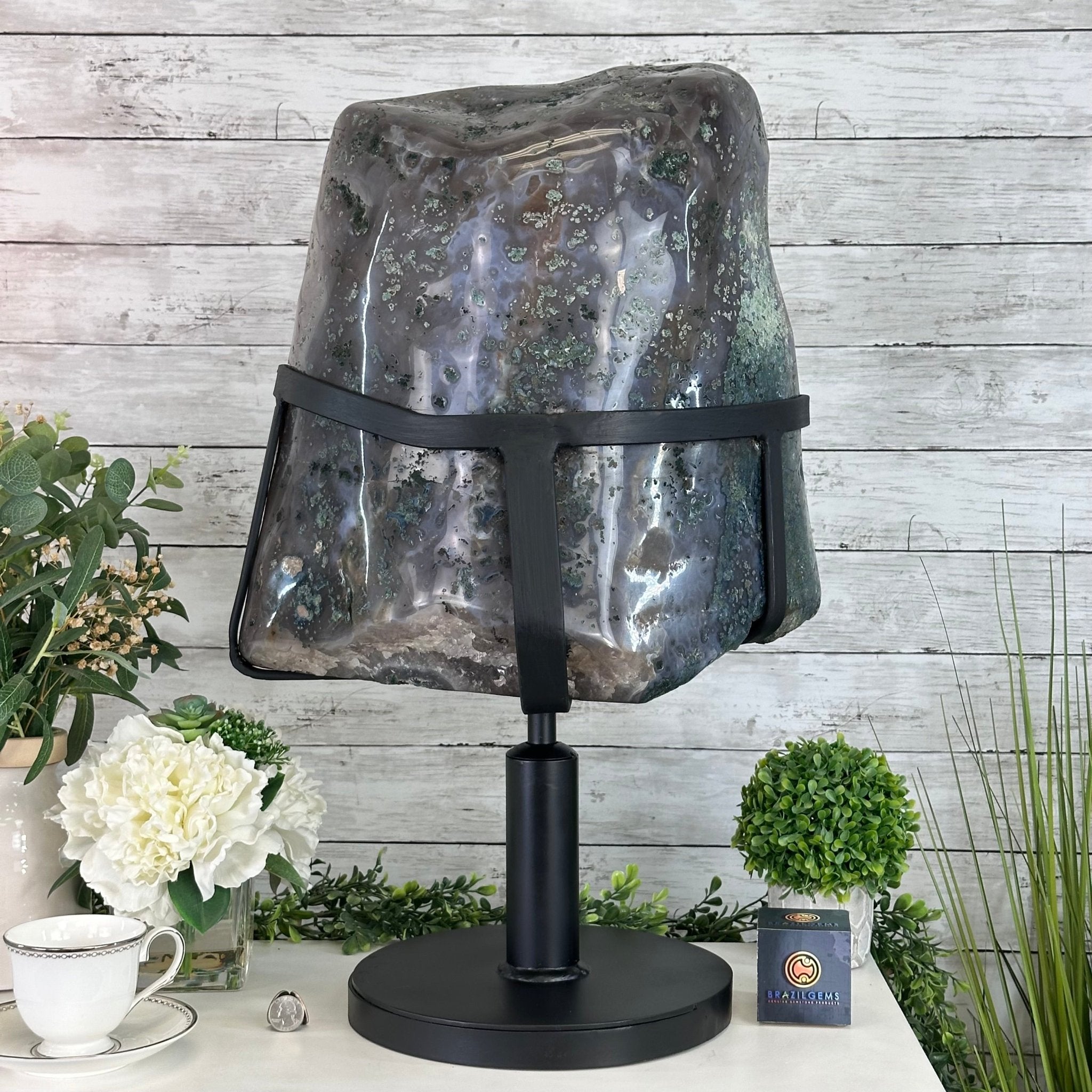 Super Quality Amethyst Cluster on Rotating Stand, 101.8 lbs & 26" Tall #5492 - 0032 - Brazil GemsBrazil GemsSuper Quality Amethyst Cluster on Rotating Stand, 101.8 lbs & 26" Tall #5492 - 0032Clusters on Rotating Bases5492 - 0032