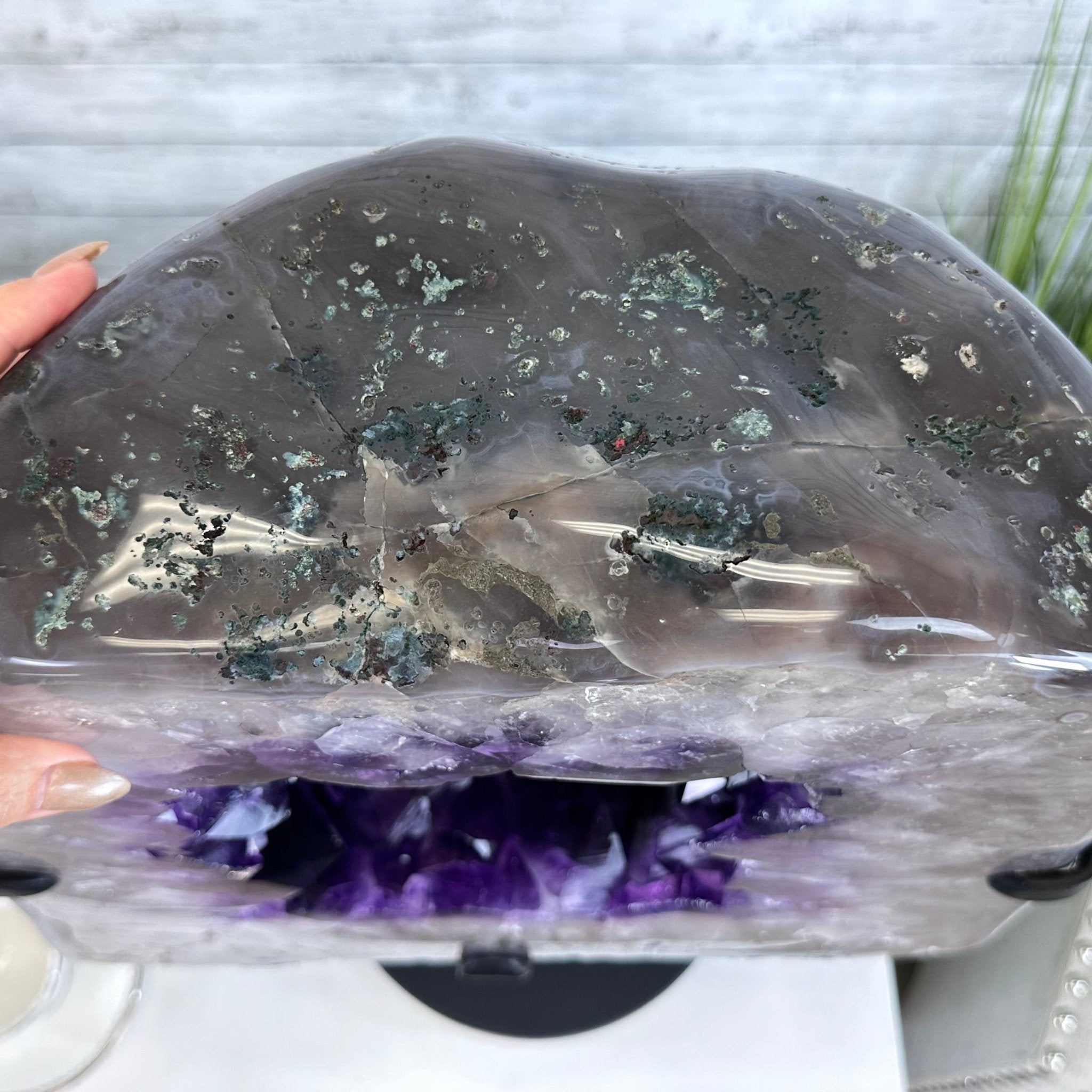 Super Quality Amethyst Cluster on Rotating Stand, 129.6 lbs & 26.2" Tall #5492 - 0031 - Brazil GemsBrazil GemsSuper Quality Amethyst Cluster on Rotating Stand, 129.6 lbs & 26.2" Tall #5492 - 0031Clusters on Rotating Bases5492 - 0031